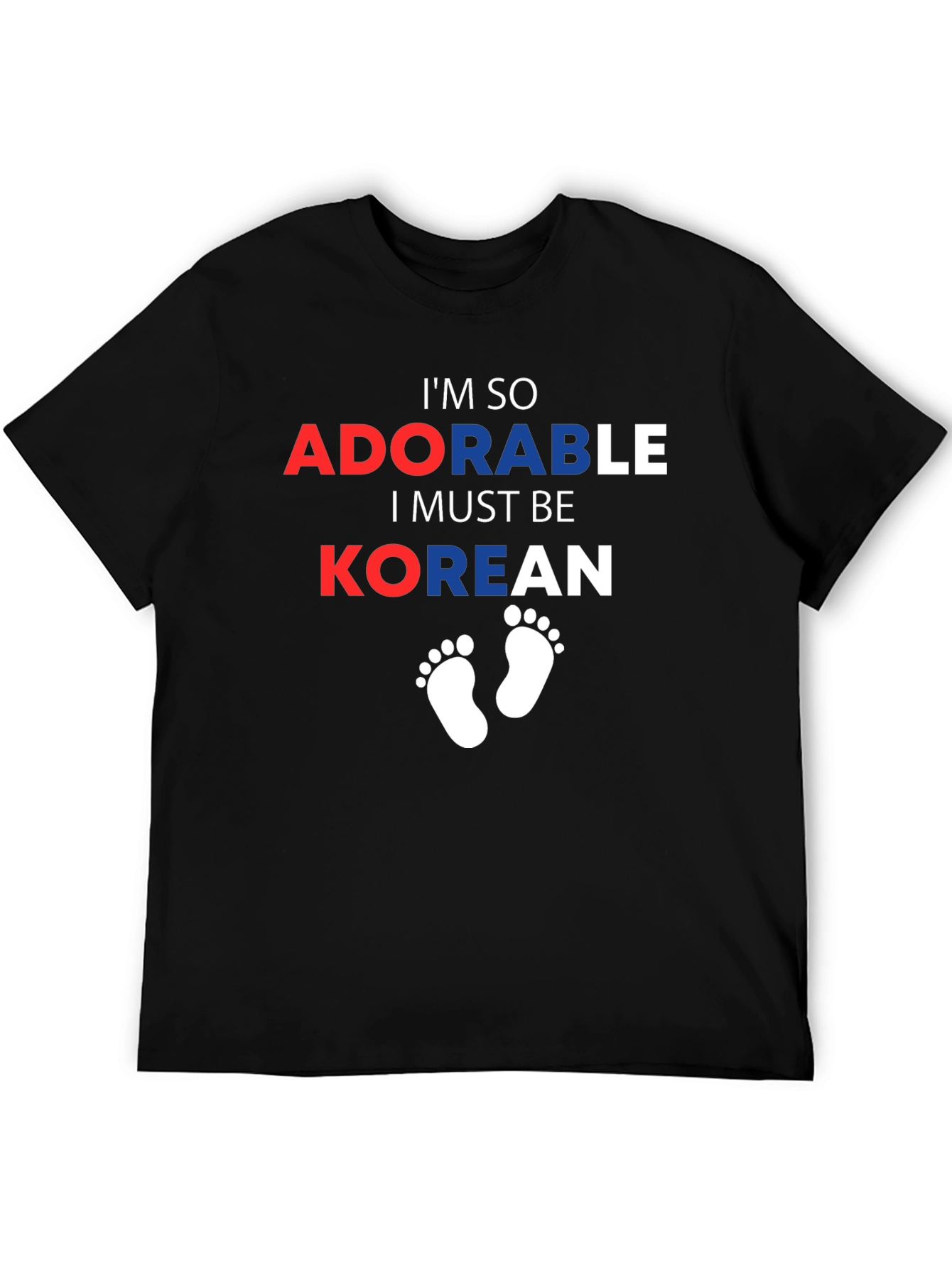 Adorable Korean Baby Footprints T-Shirt