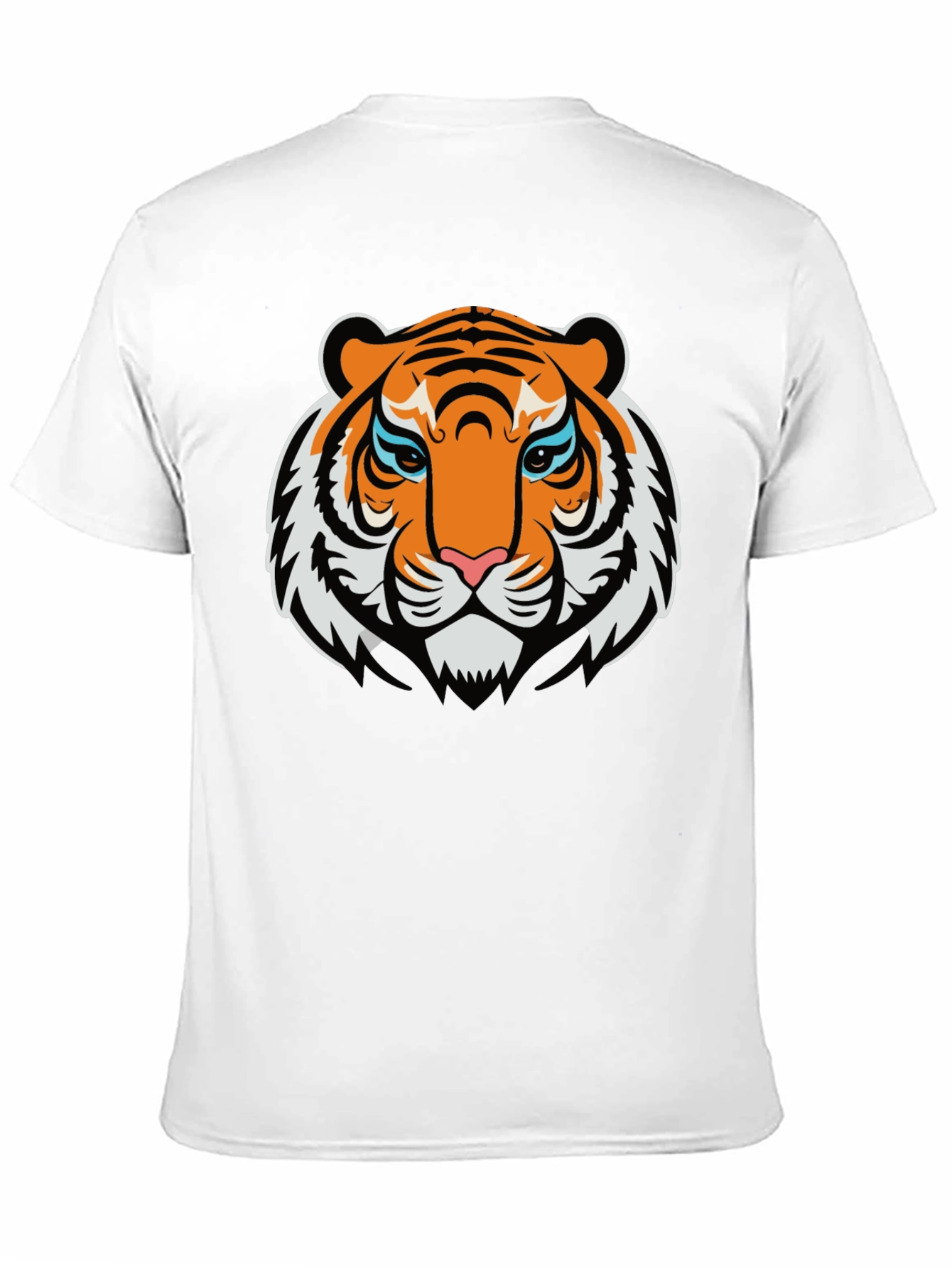Bold Tiger Graphic Tee - Black Cotton T-Shirt