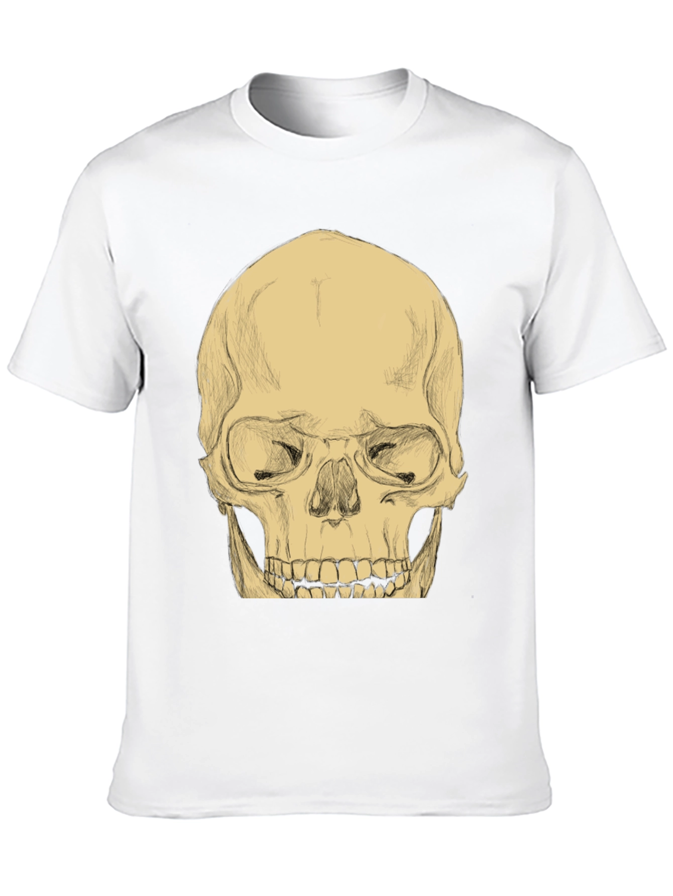 Skull Graphic Tee - Mens Casual Black T-Shirt