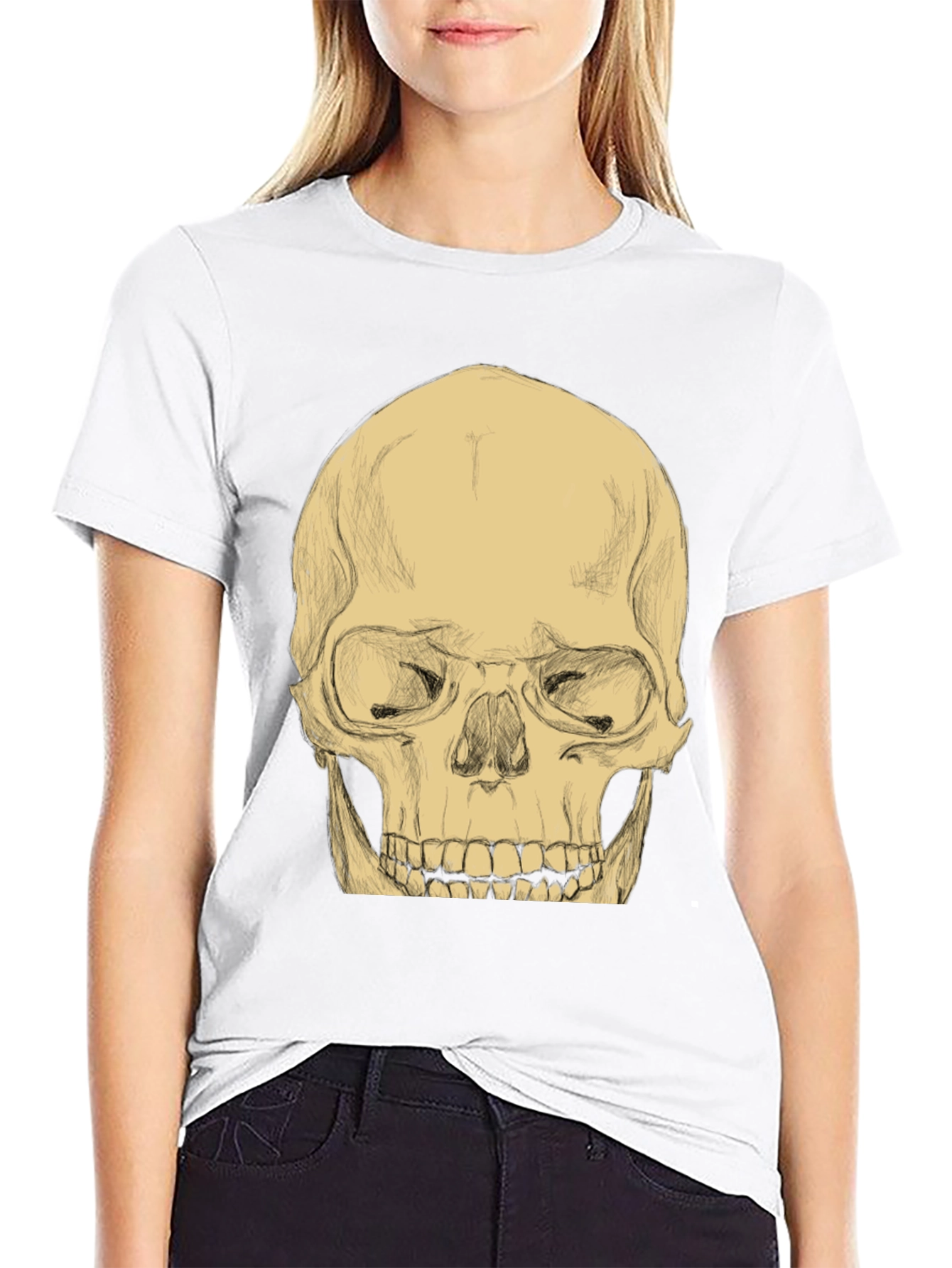 Skull Graphic Tee - Mens Casual Black T-Shirt