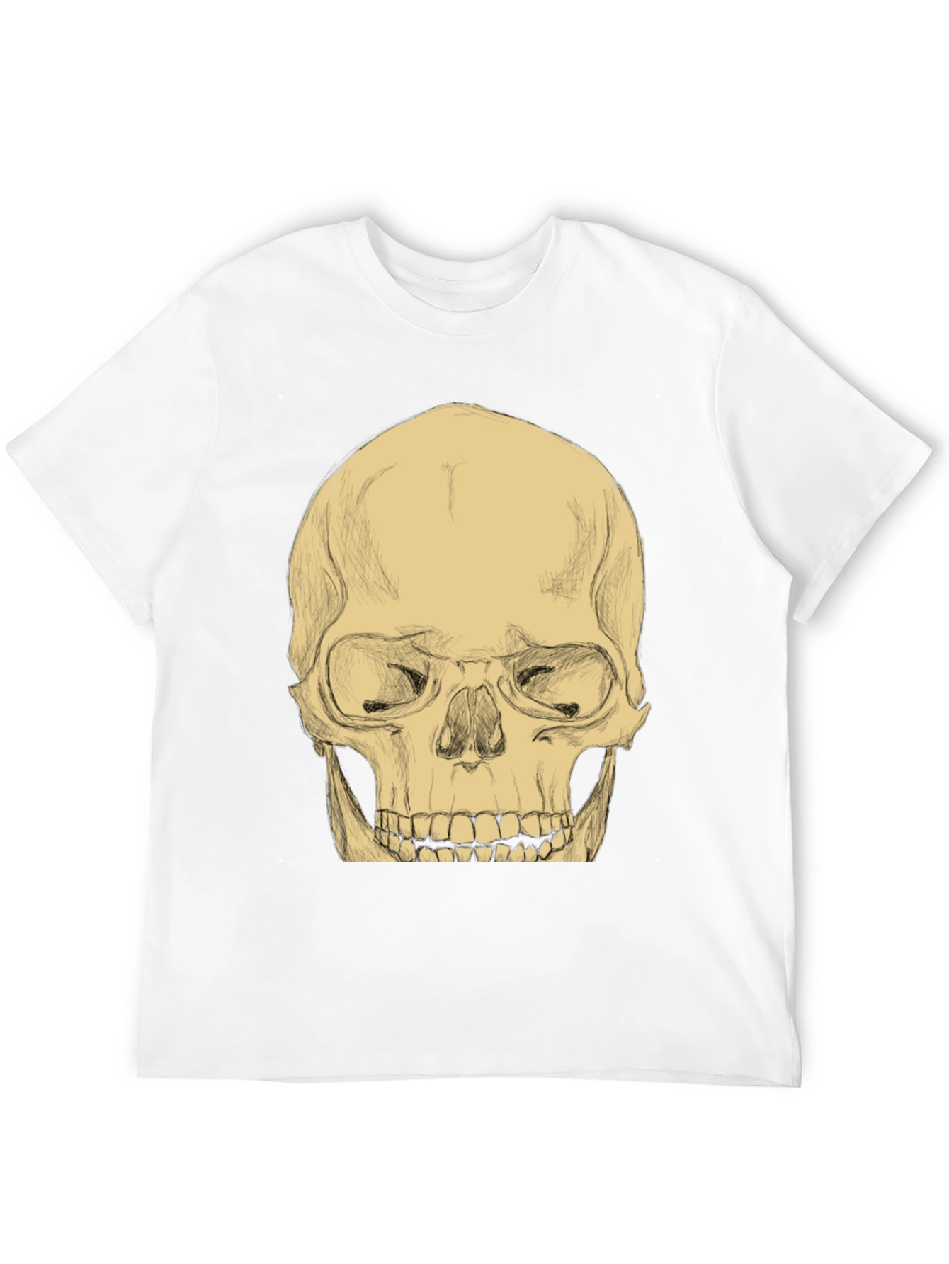 Skull Graphic Tee - Mens Casual Black T-Shirt