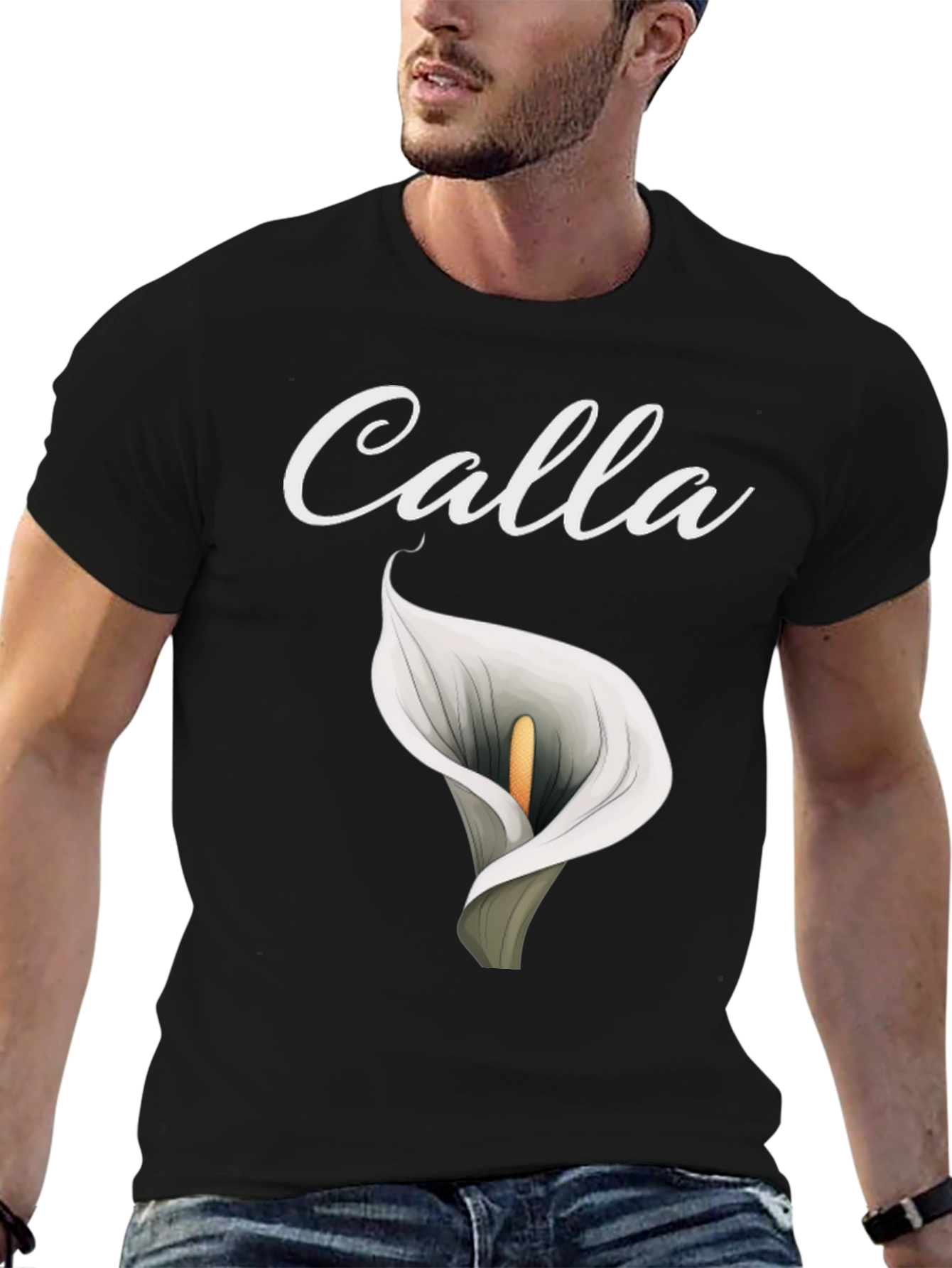 Calla Lily Graphic T-Shirt - Elegant Floral Design