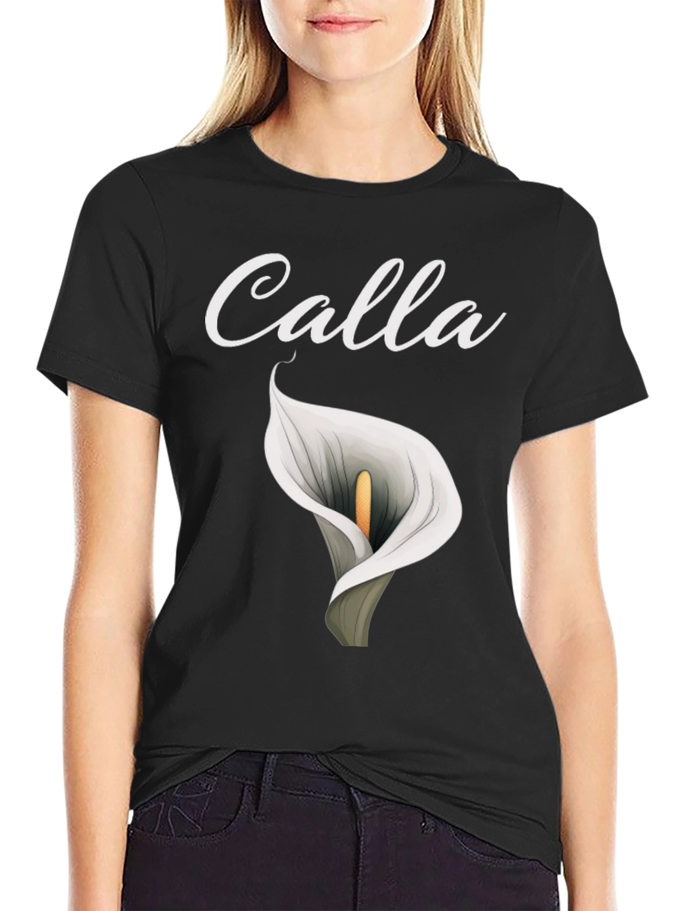 Calla Lily Graphic T-Shirt - Elegant Floral Design