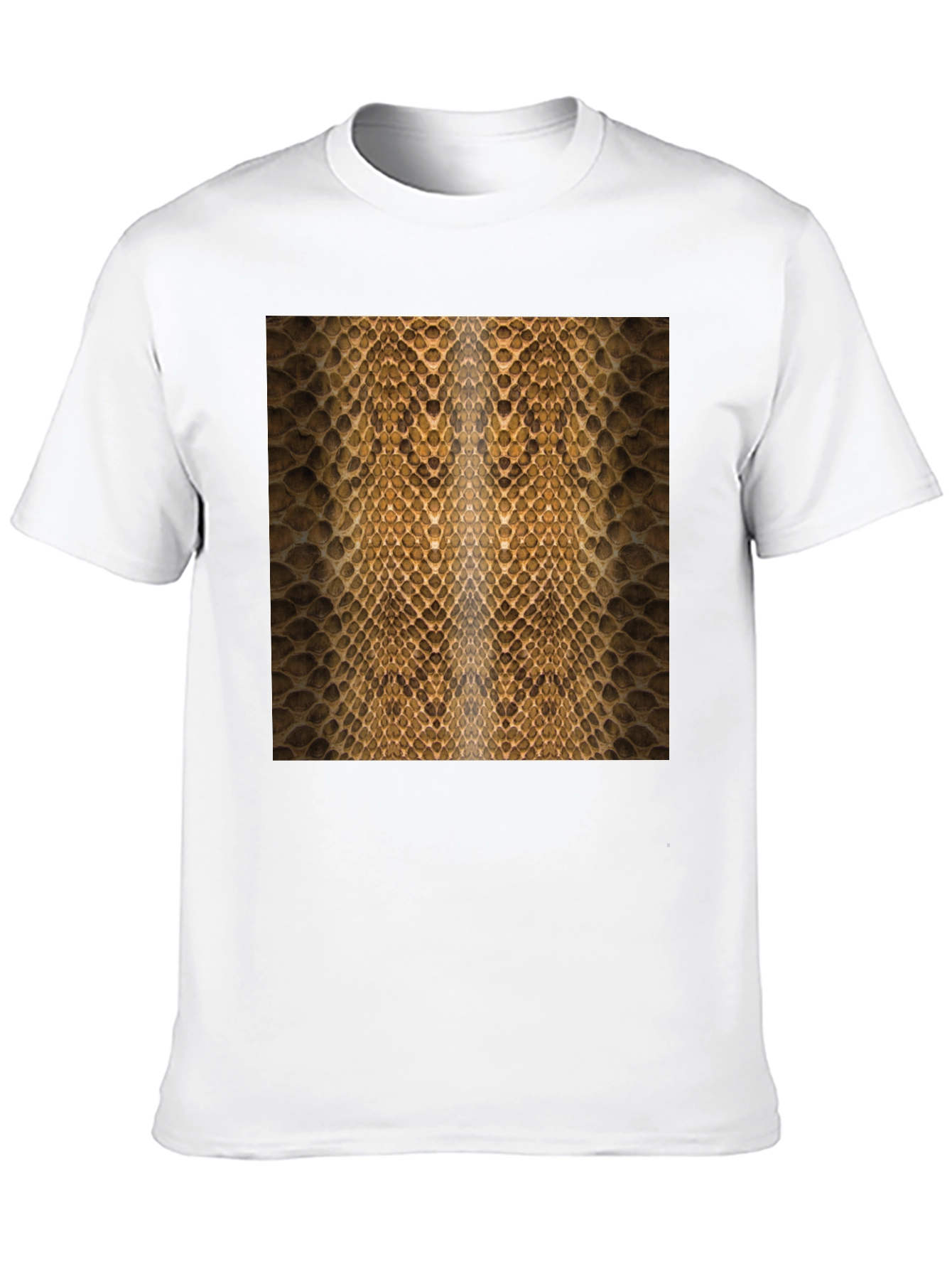Snake Skin Pattern Black T-Shirt