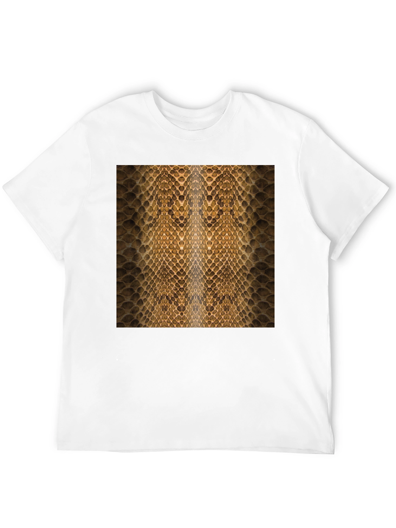 Snake Skin Pattern Black T-Shirt