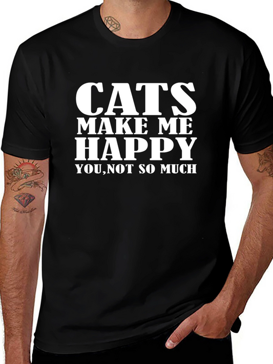 Cats Make Me Happy T-Shirt