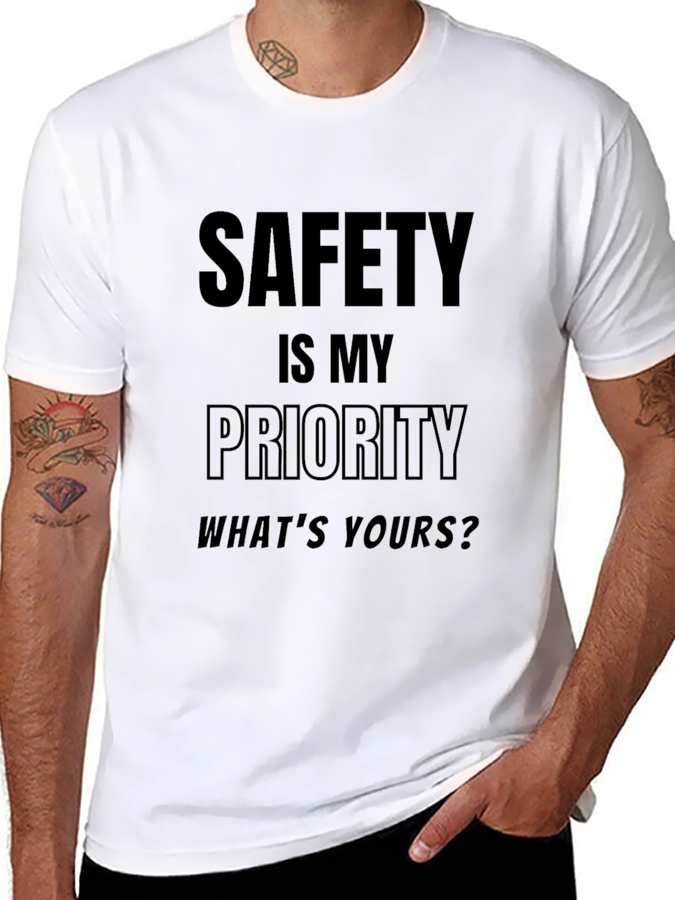 Safety First T-Shirt - Priority Message Tee