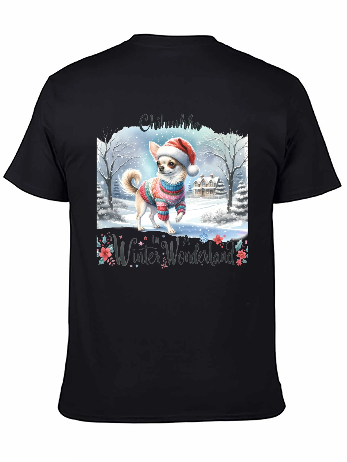 Chihuahua Winter Wonderland Holiday T-Shirt