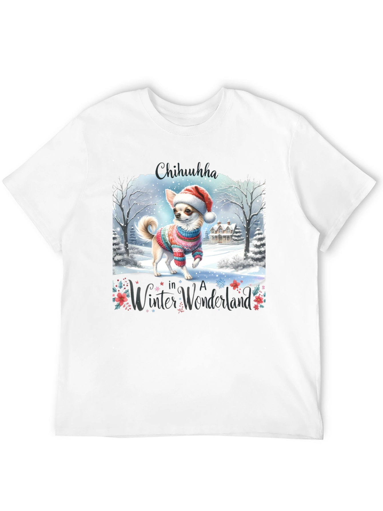 Chihuahua Winter Wonderland Holiday T-Shirt