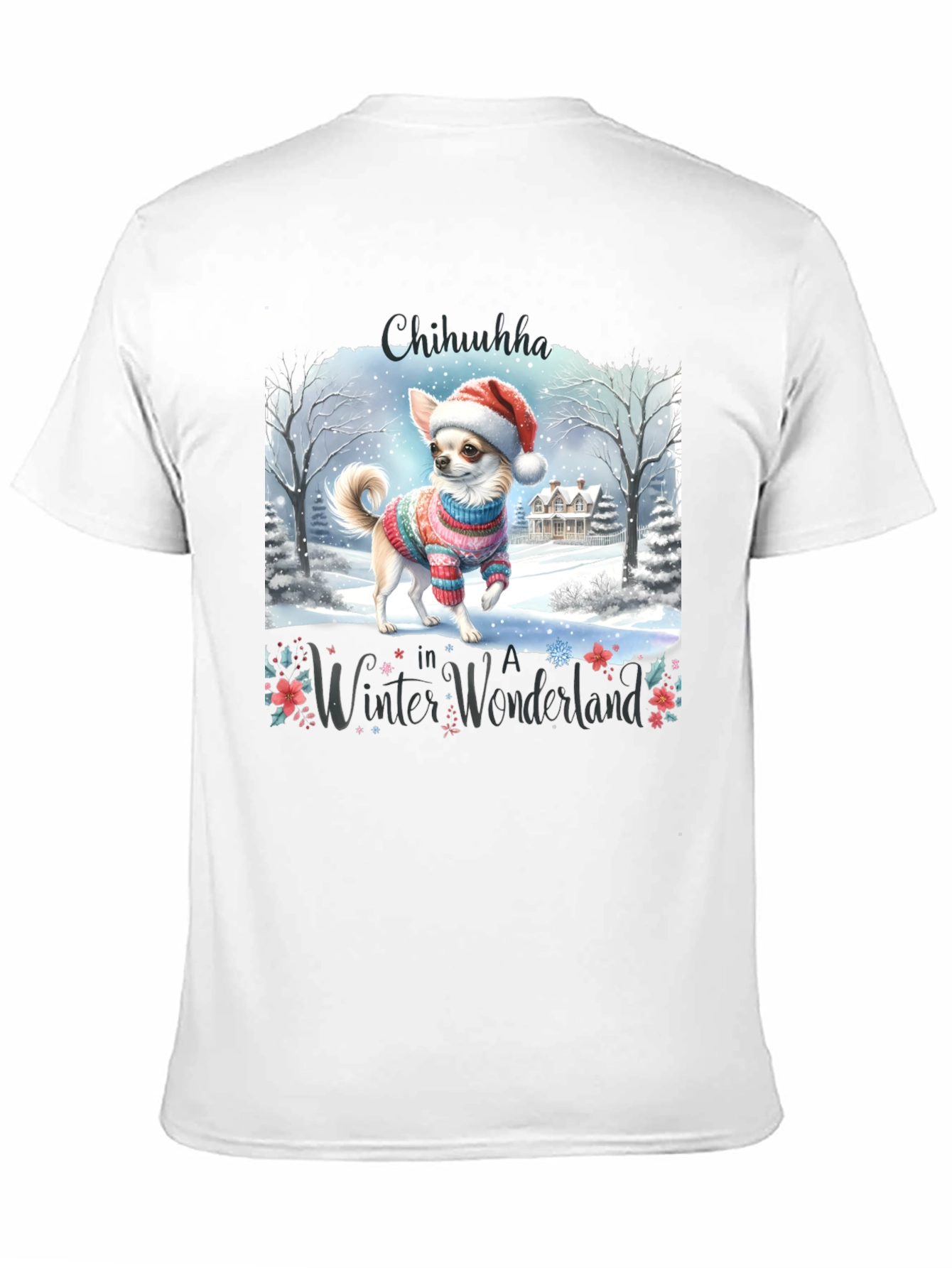 Chihuahua Winter Wonderland Holiday T-Shirt