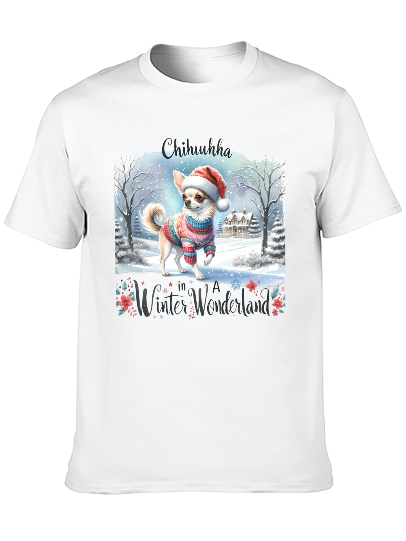 Chihuahua Winter Wonderland Holiday T-Shirt
