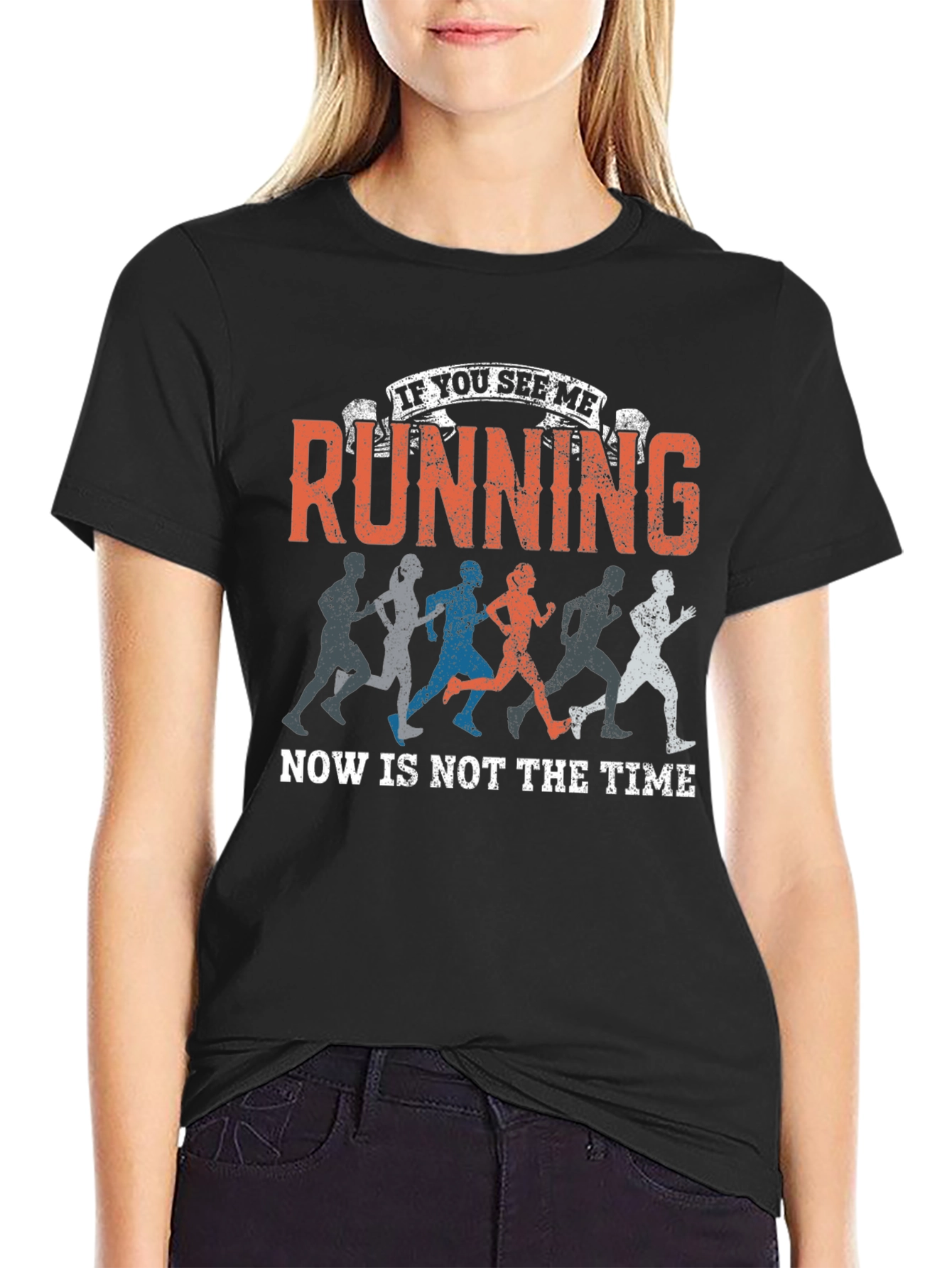 Running Humor Graphic Tee - Black