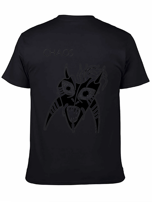 Chaos Graphic Print T-Shirt - Mens Black Tee