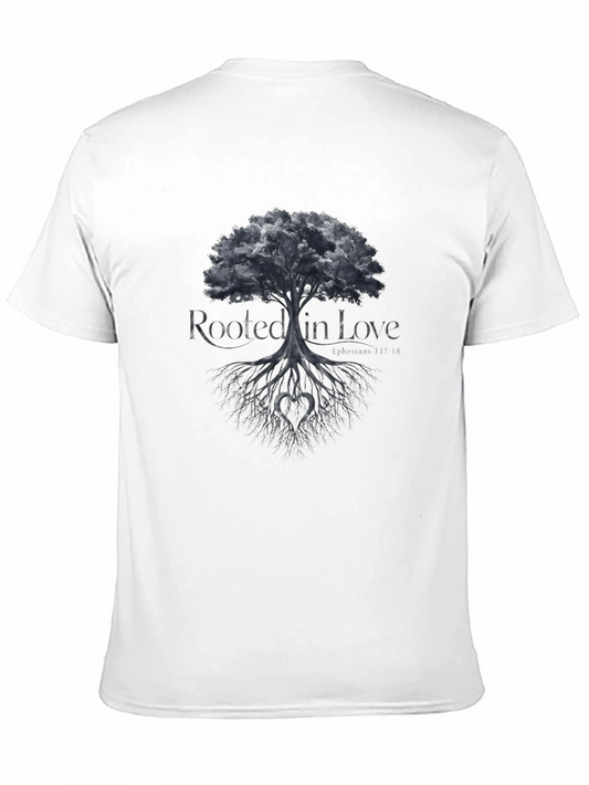 Rooted in Love Tree Graphic Tee - Black Cotton Blend