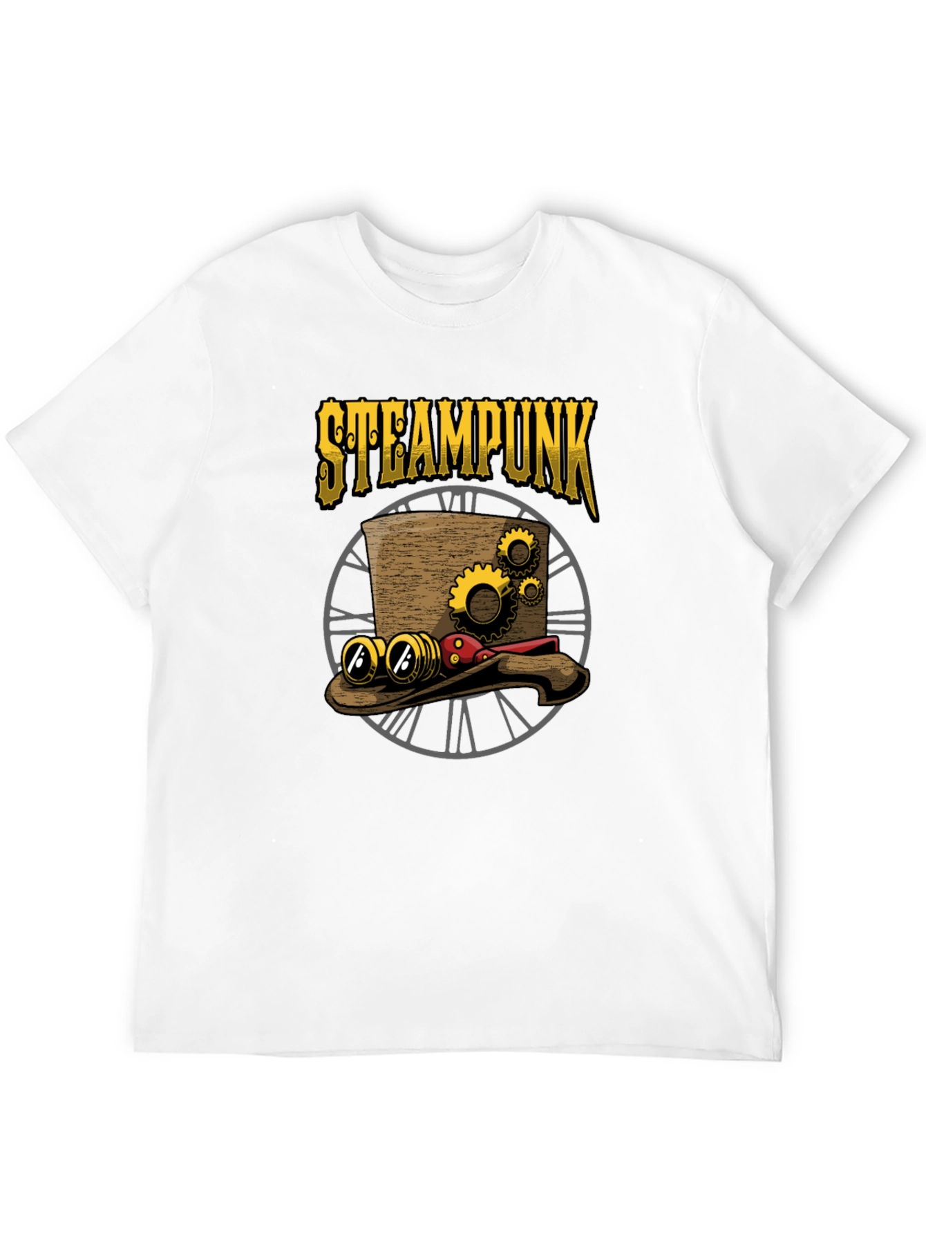 Steampunk Hat Graphic T-Shirt - Unique Design