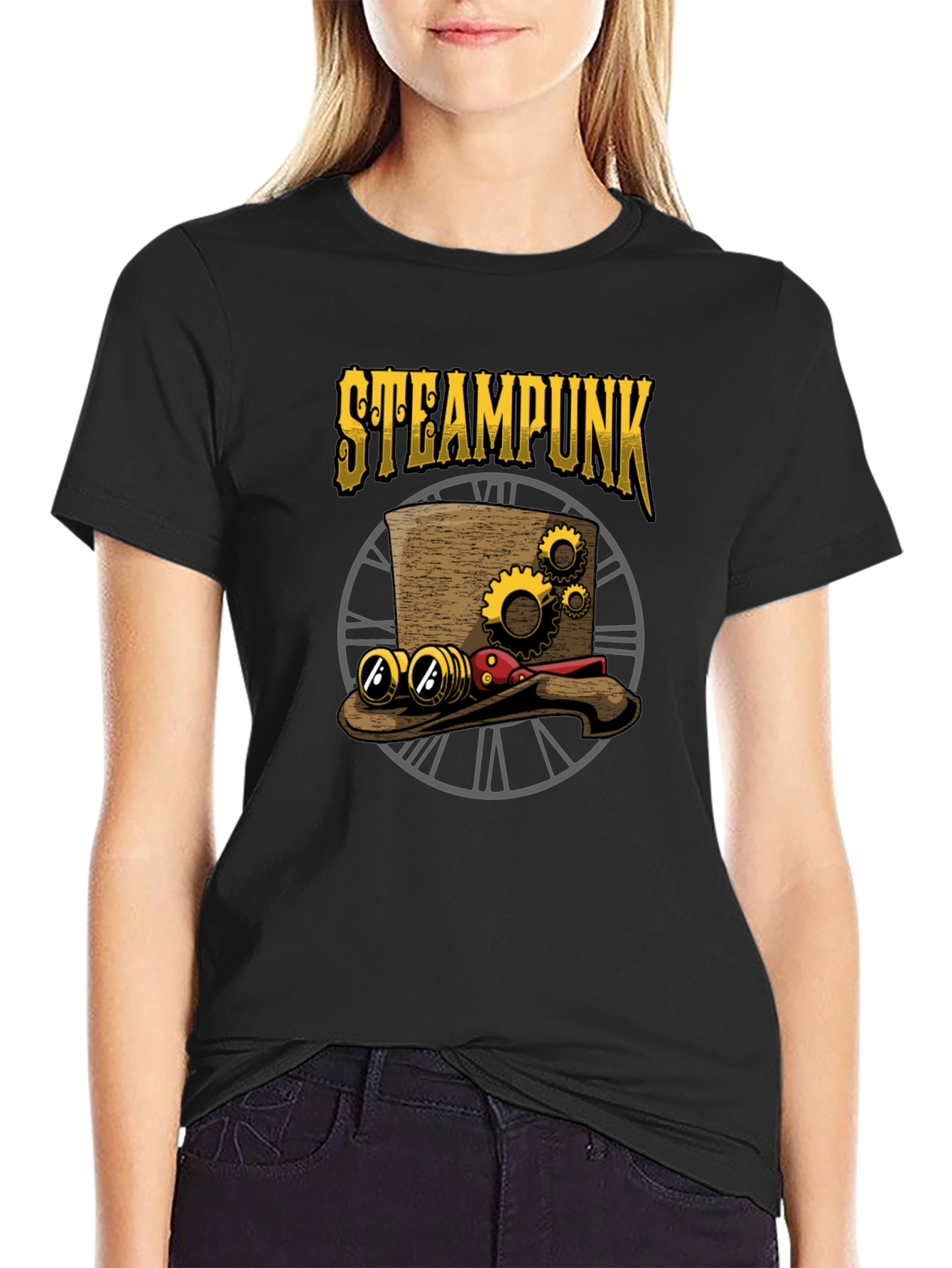 Steampunk Hat Graphic T-Shirt - Unique Design