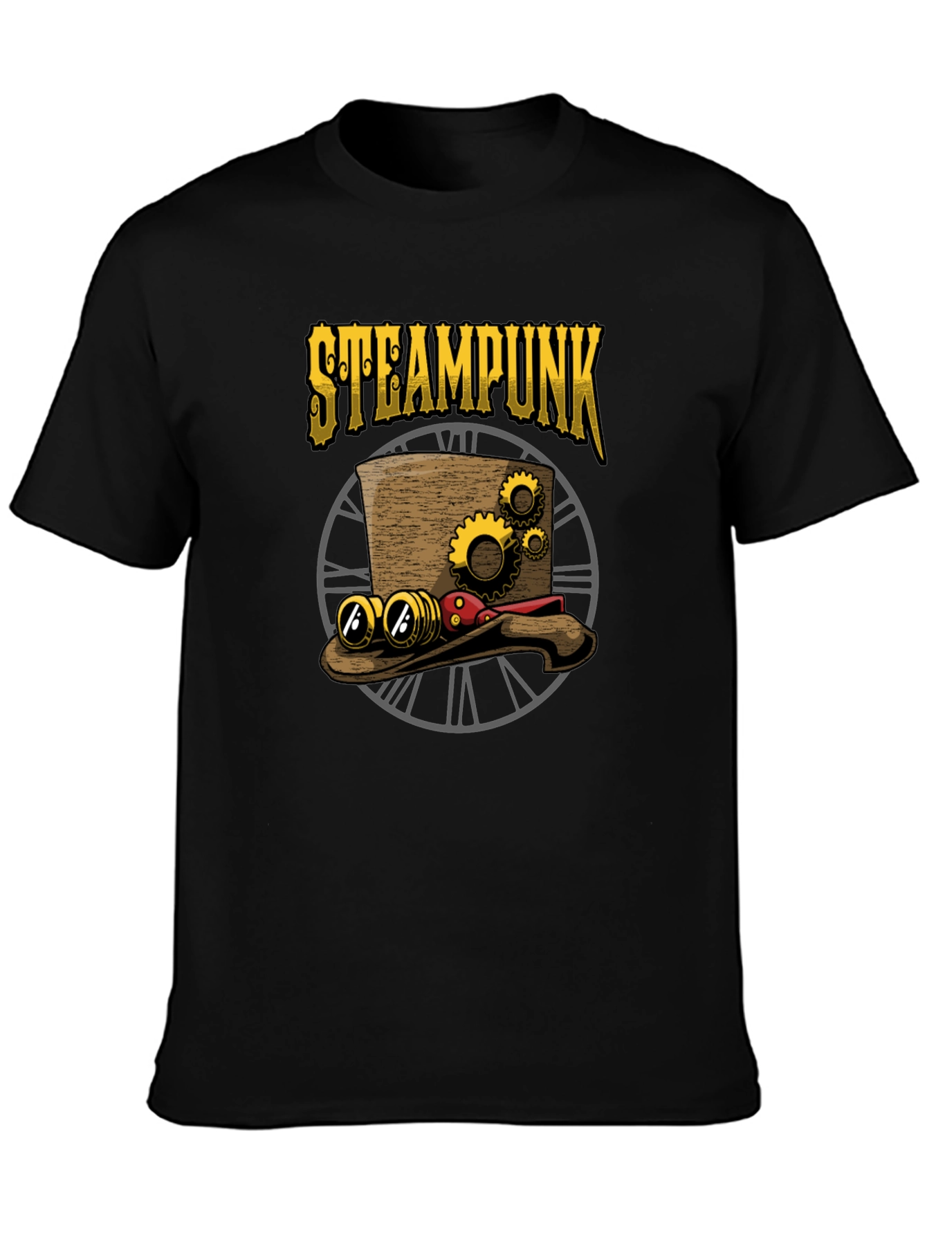 Steampunk Hat Graphic T-Shirt - Unique Design