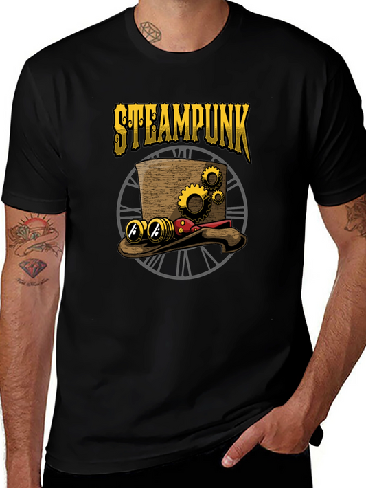 Steampunk Hat Graphic T-Shirt - Unique Design