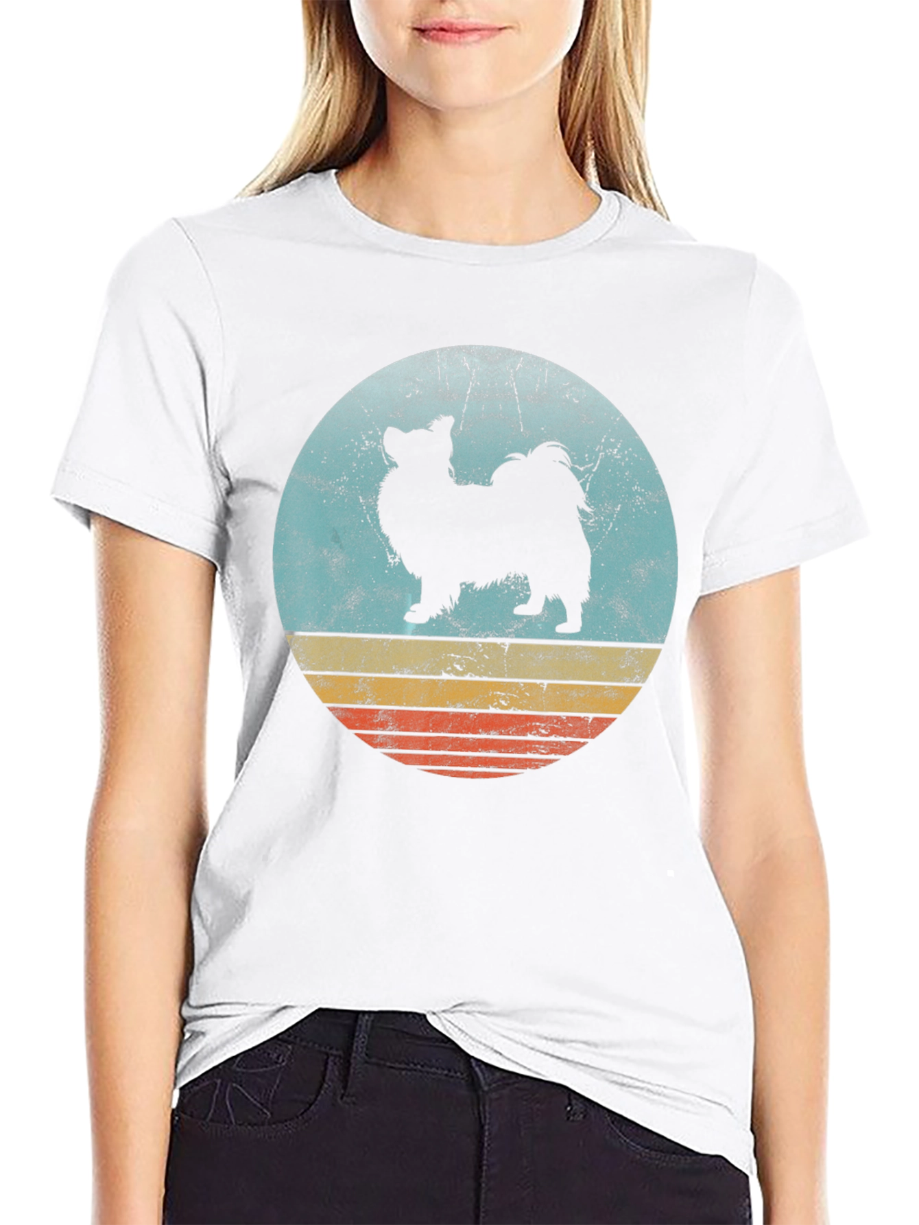 Retro Dog Graphic T-Shirt - Black