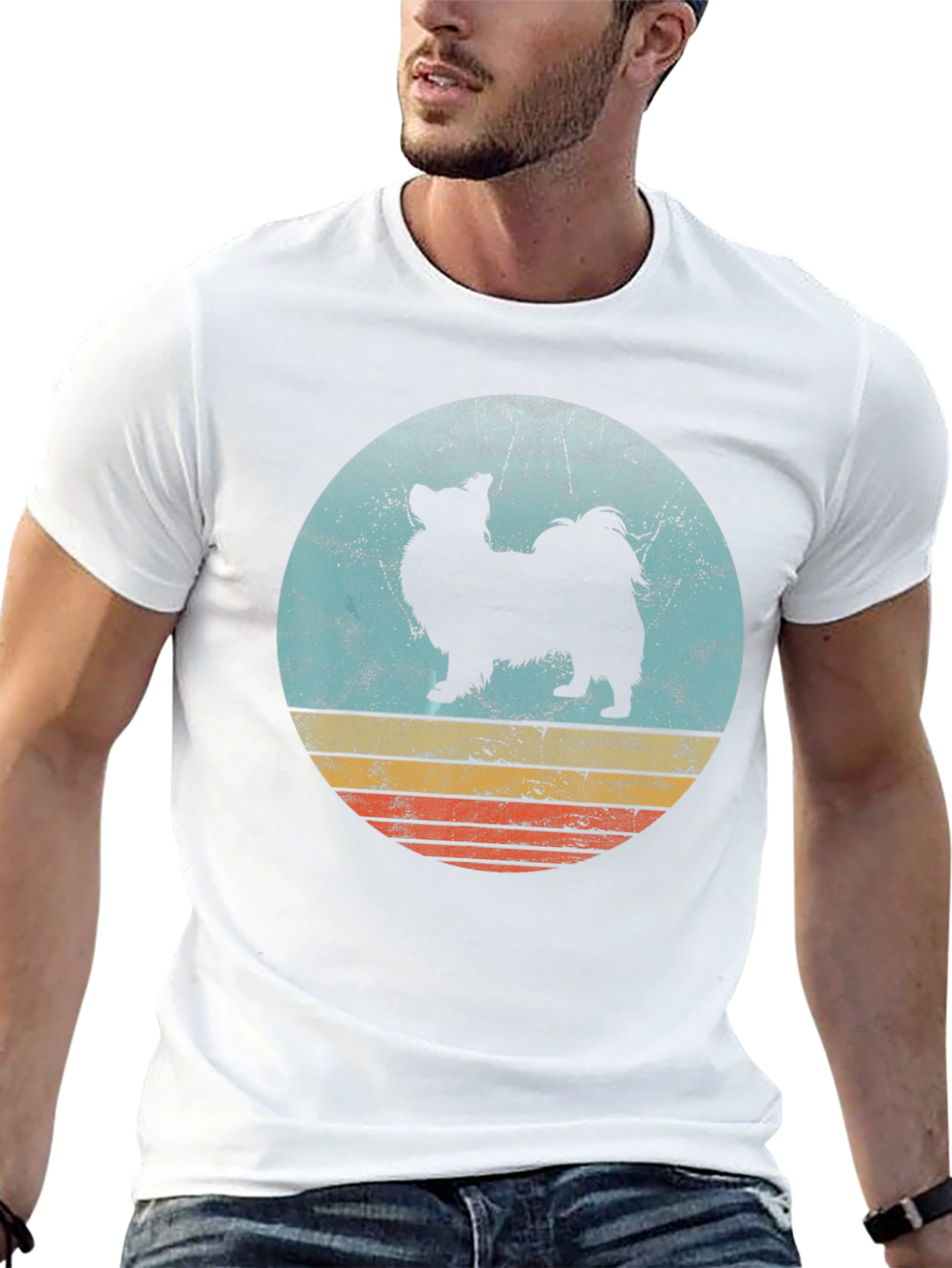 Retro Dog Graphic T-Shirt - Black