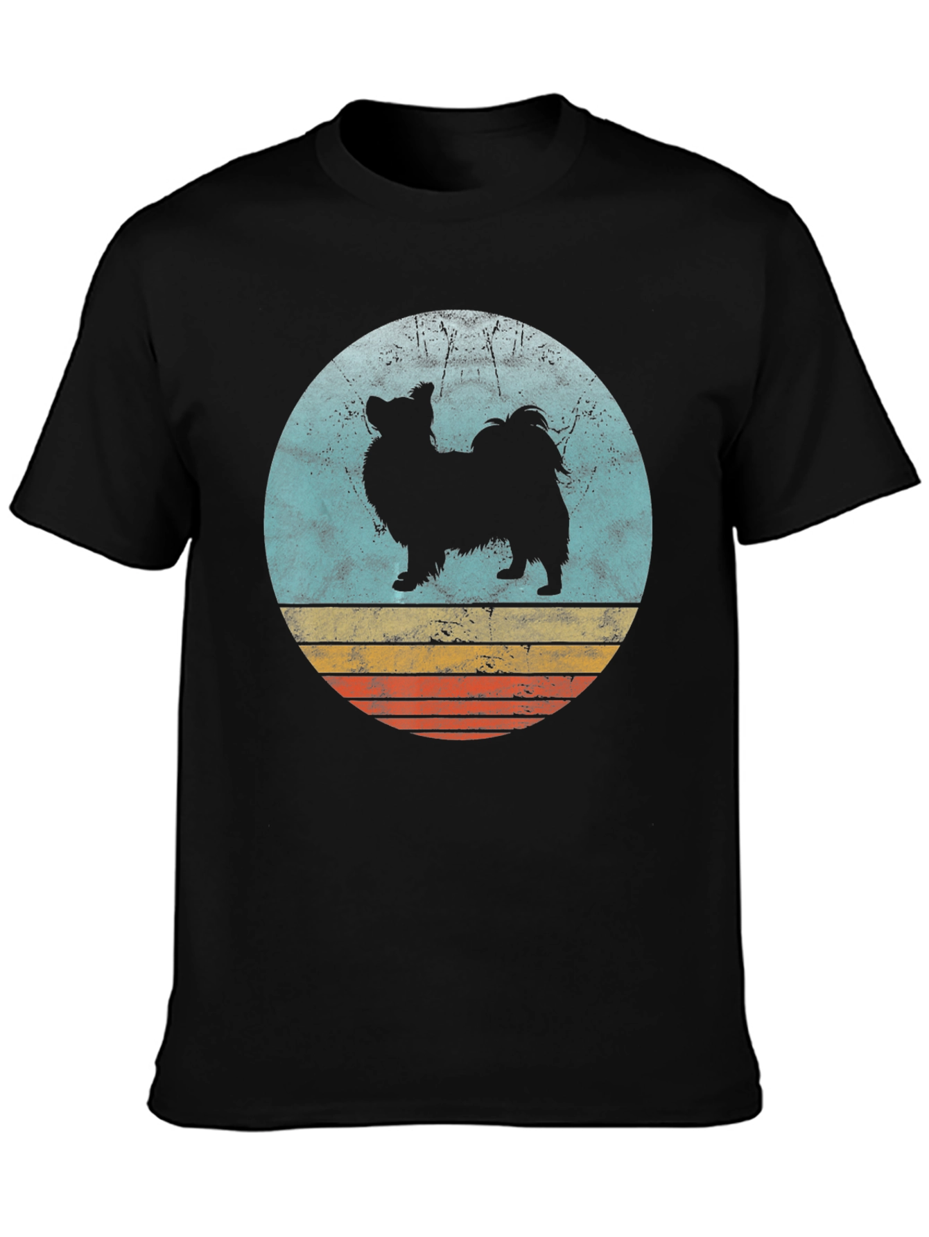 Retro Dog Graphic T-Shirt - Black