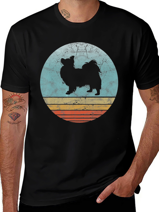 Retro Dog Graphic T-Shirt - Black