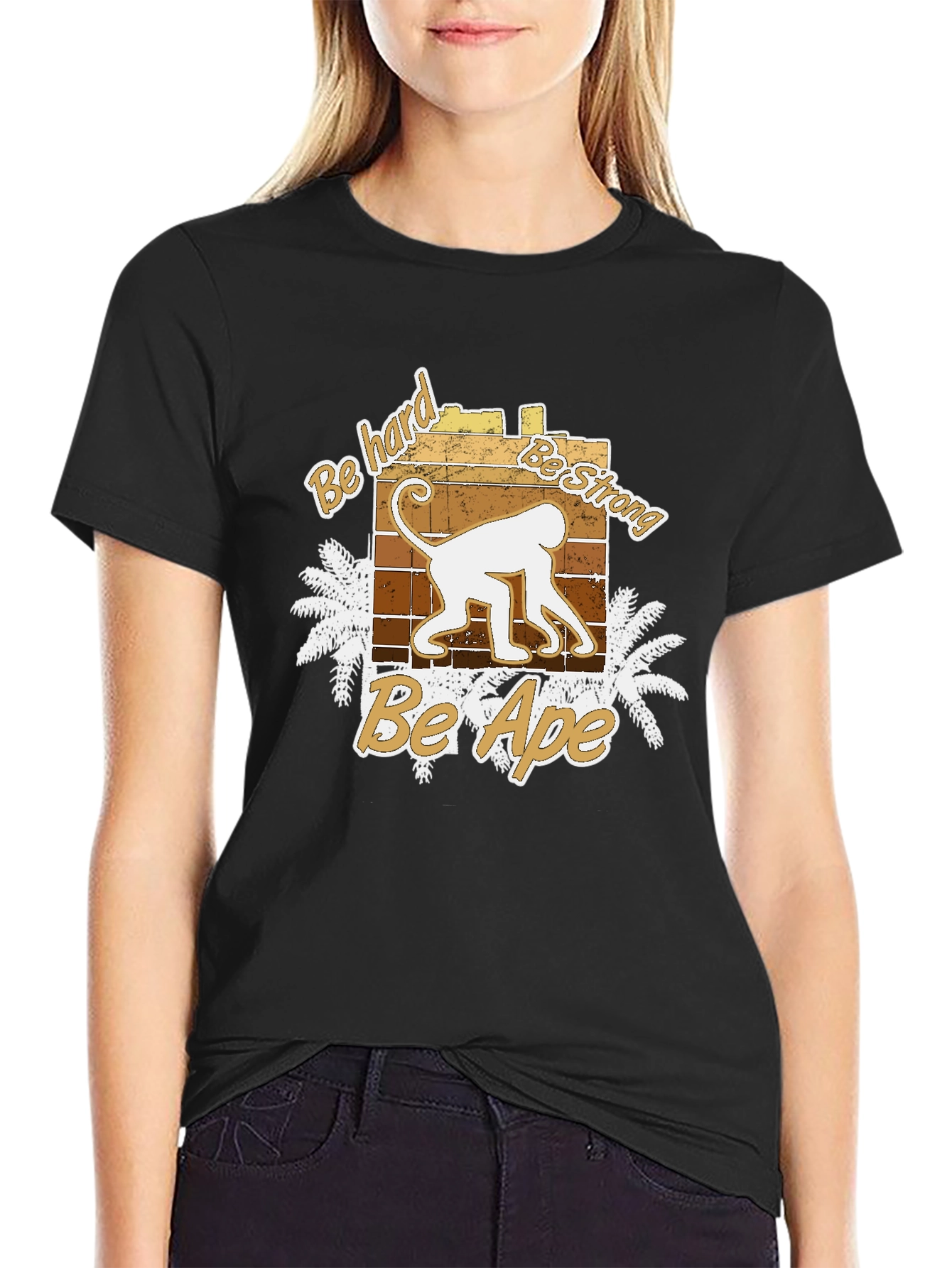 Be Ape Black Graphic T-Shirt
