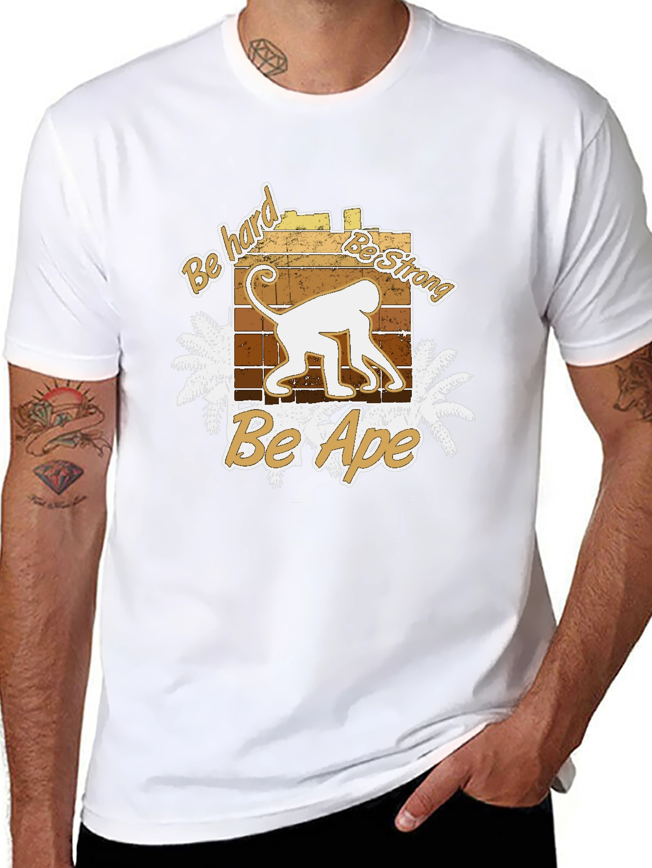 Be Ape Black Graphic T-Shirt