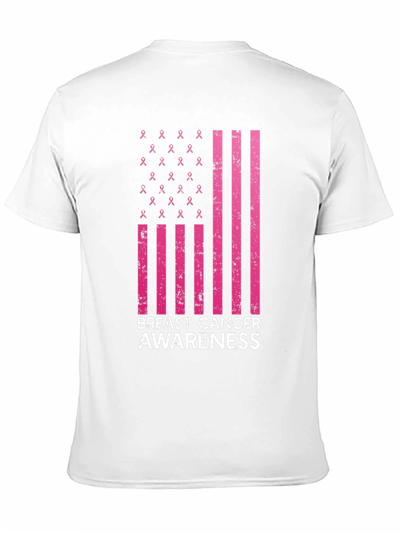 Breast Cancer Awareness Ribbon Flag T-Shirt