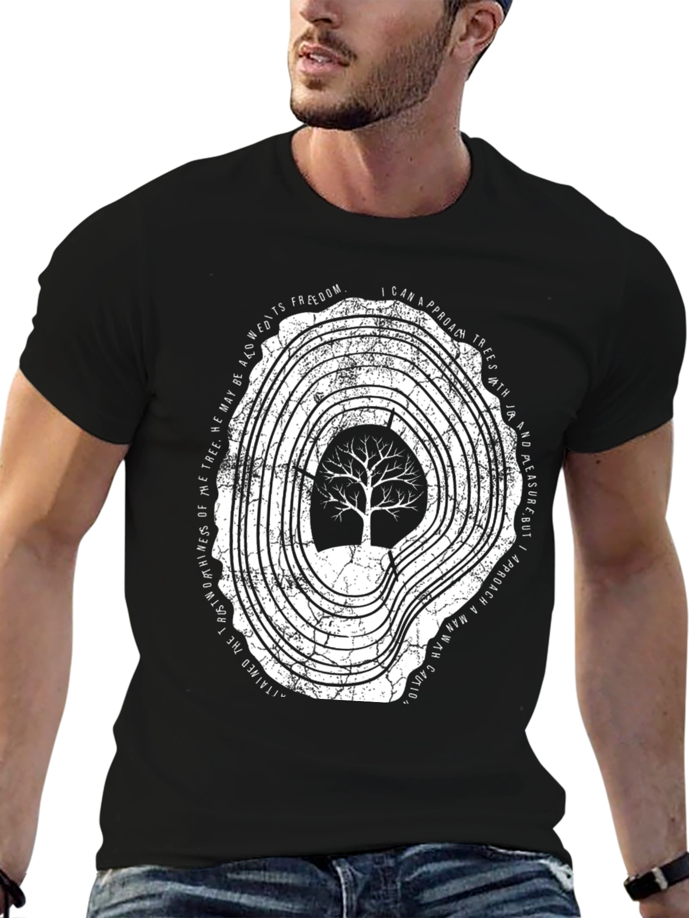 Tree Ring Graphic Tee - Nature Inspired Menswear