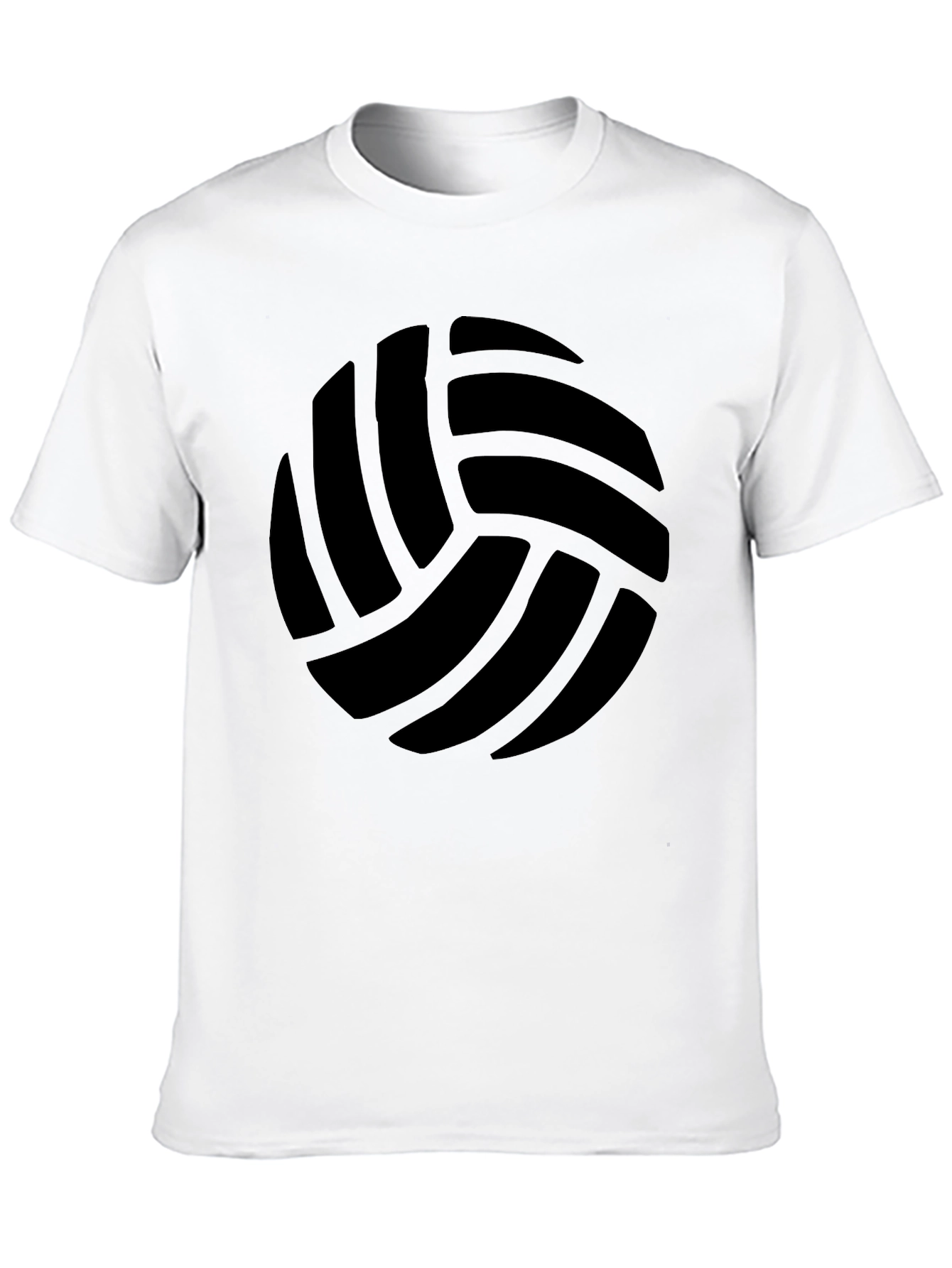 Black Volleyball Graphic T-Shirt - Casual Mens Tee