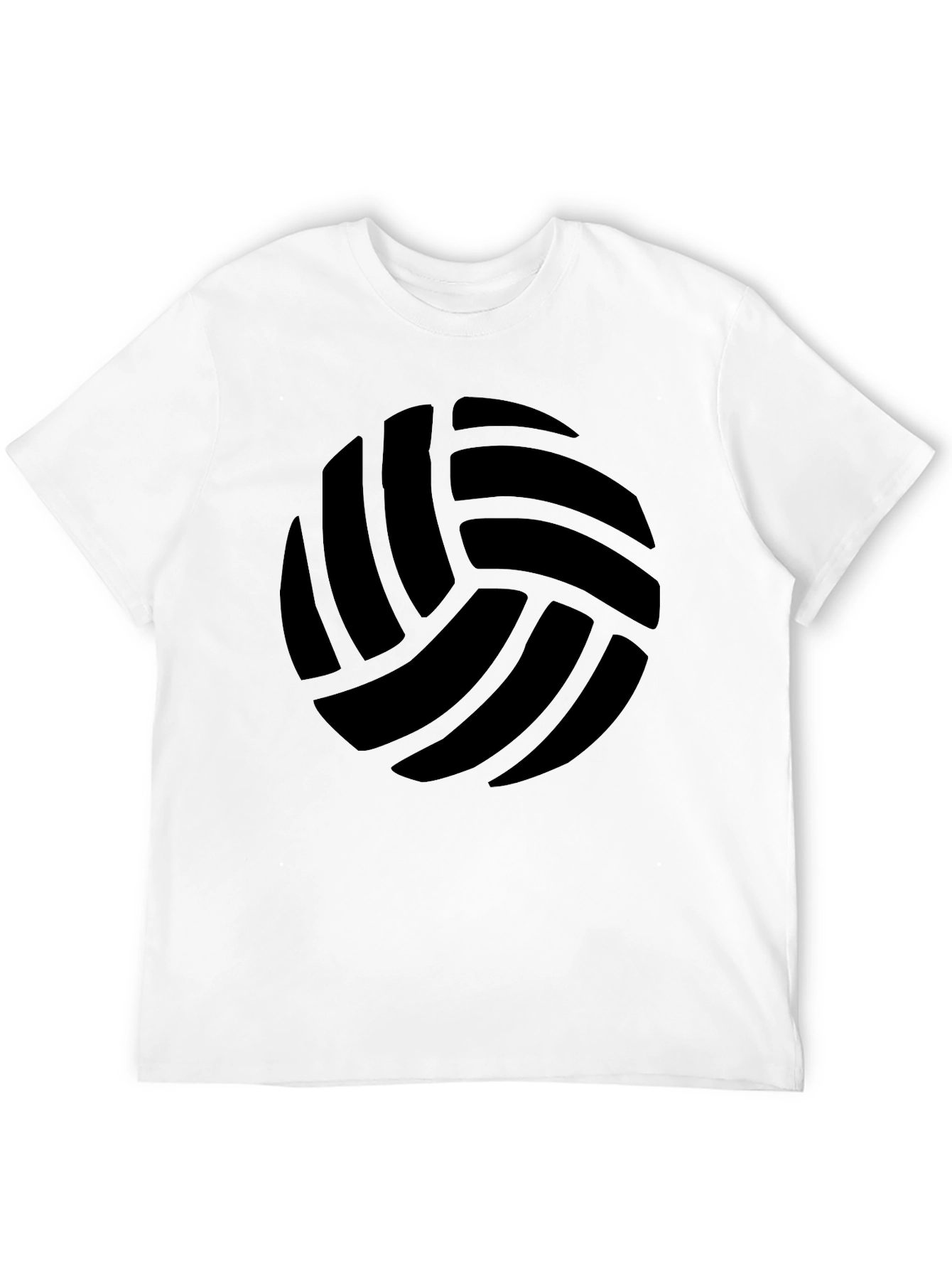 Black Volleyball Graphic T-Shirt - Casual Mens Tee