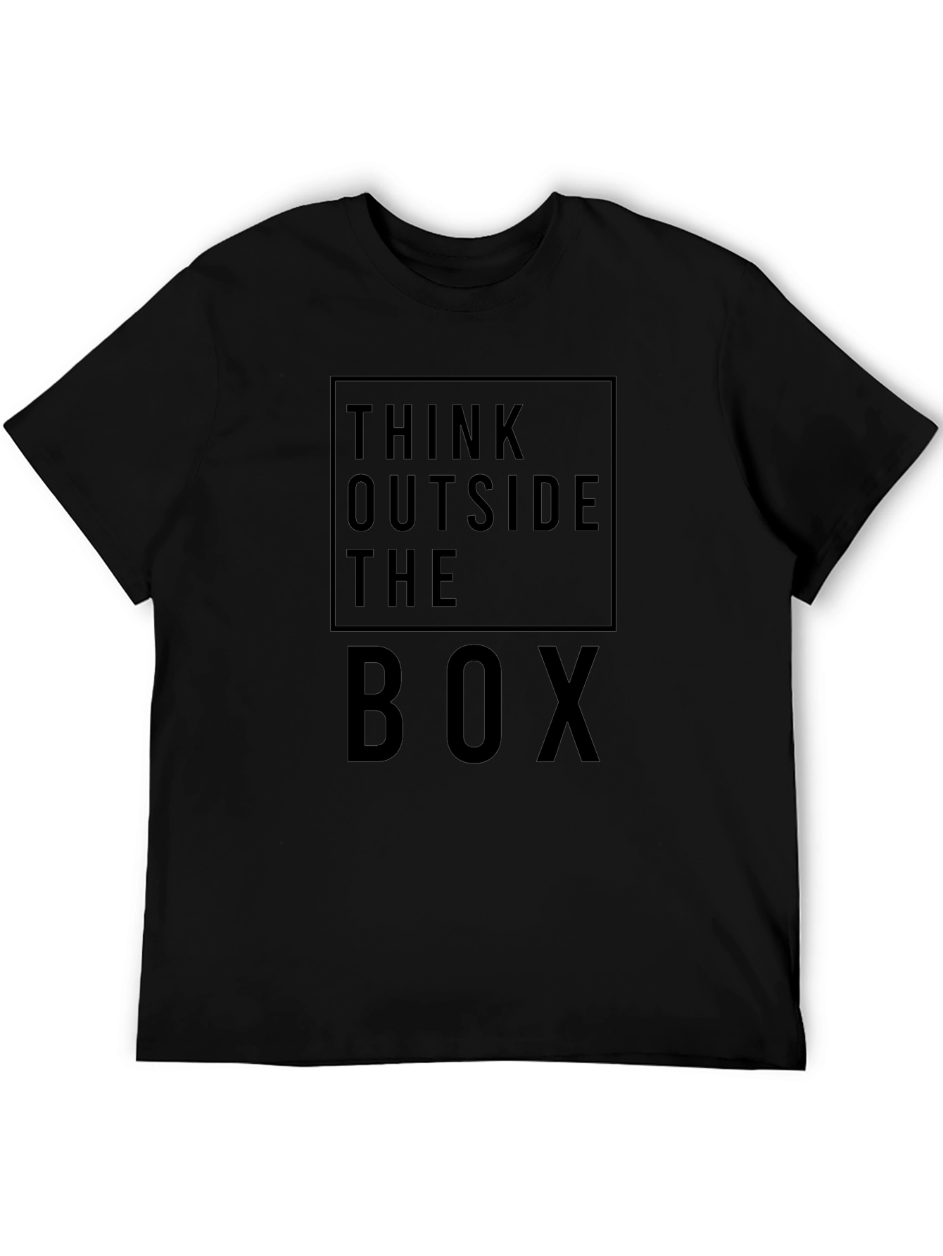 Think Outside the Box Graphic Tee - Black