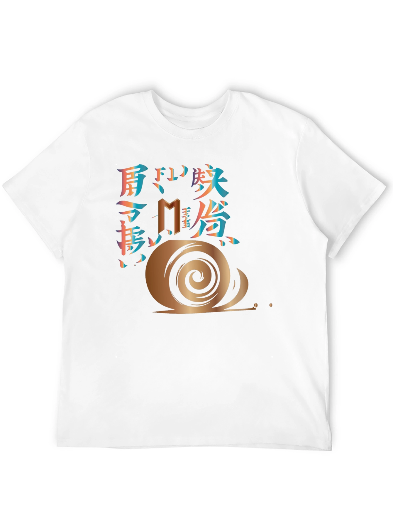 Snail Graphic Print Mens Black T-Shirt