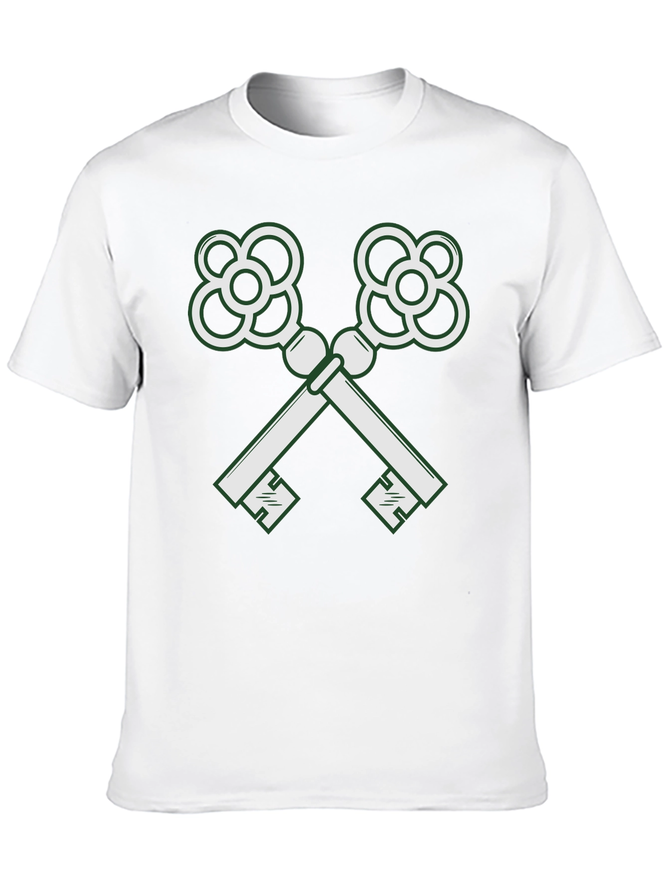 Crossed Keys Graphic Black T-Shirt