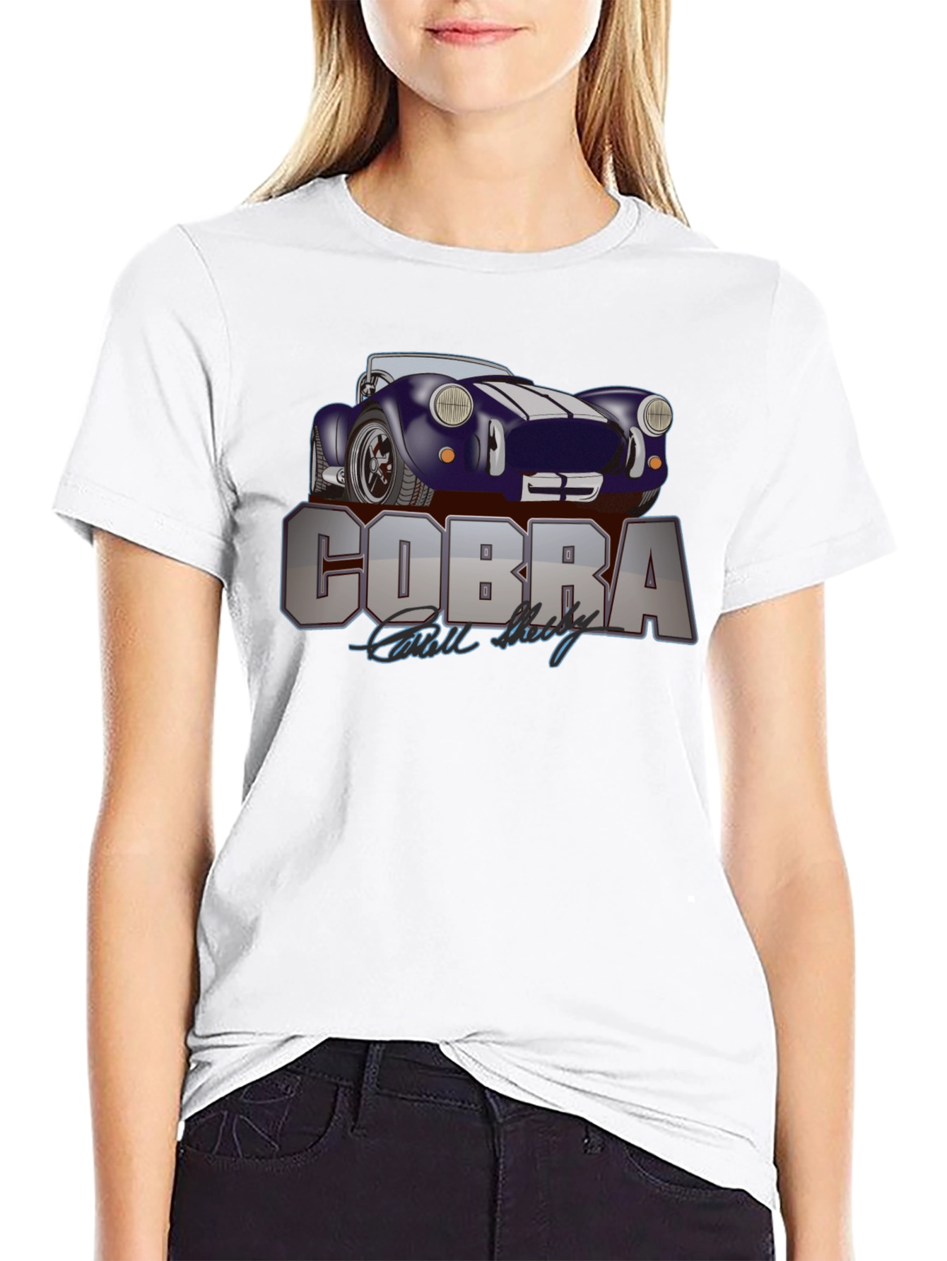 Cobra Car Graphic T-Shirt - Mens Black Tee