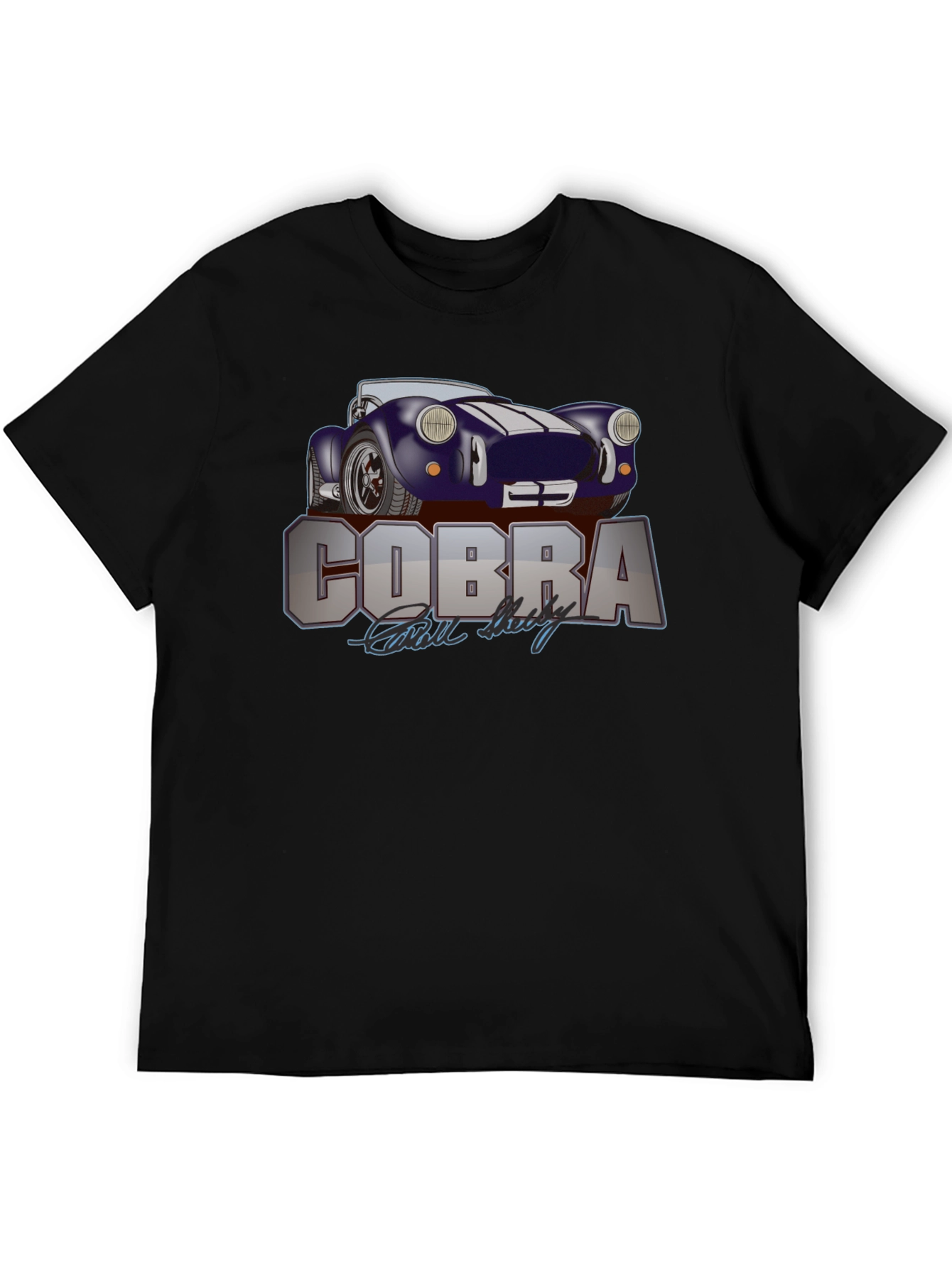 Cobra Car Graphic T-Shirt - Mens Black Tee