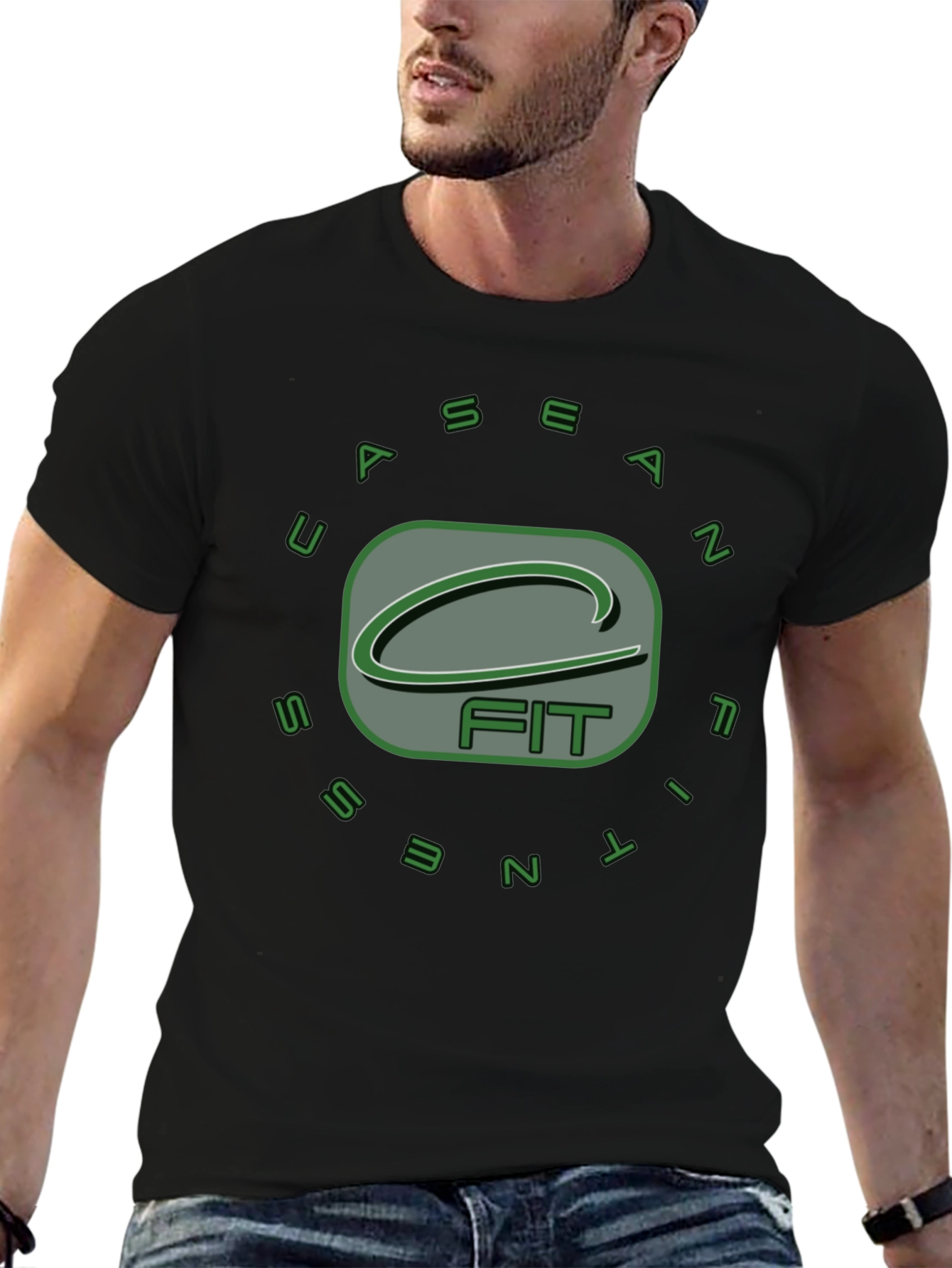 Sean Fitness Black Graphic T-Shirt