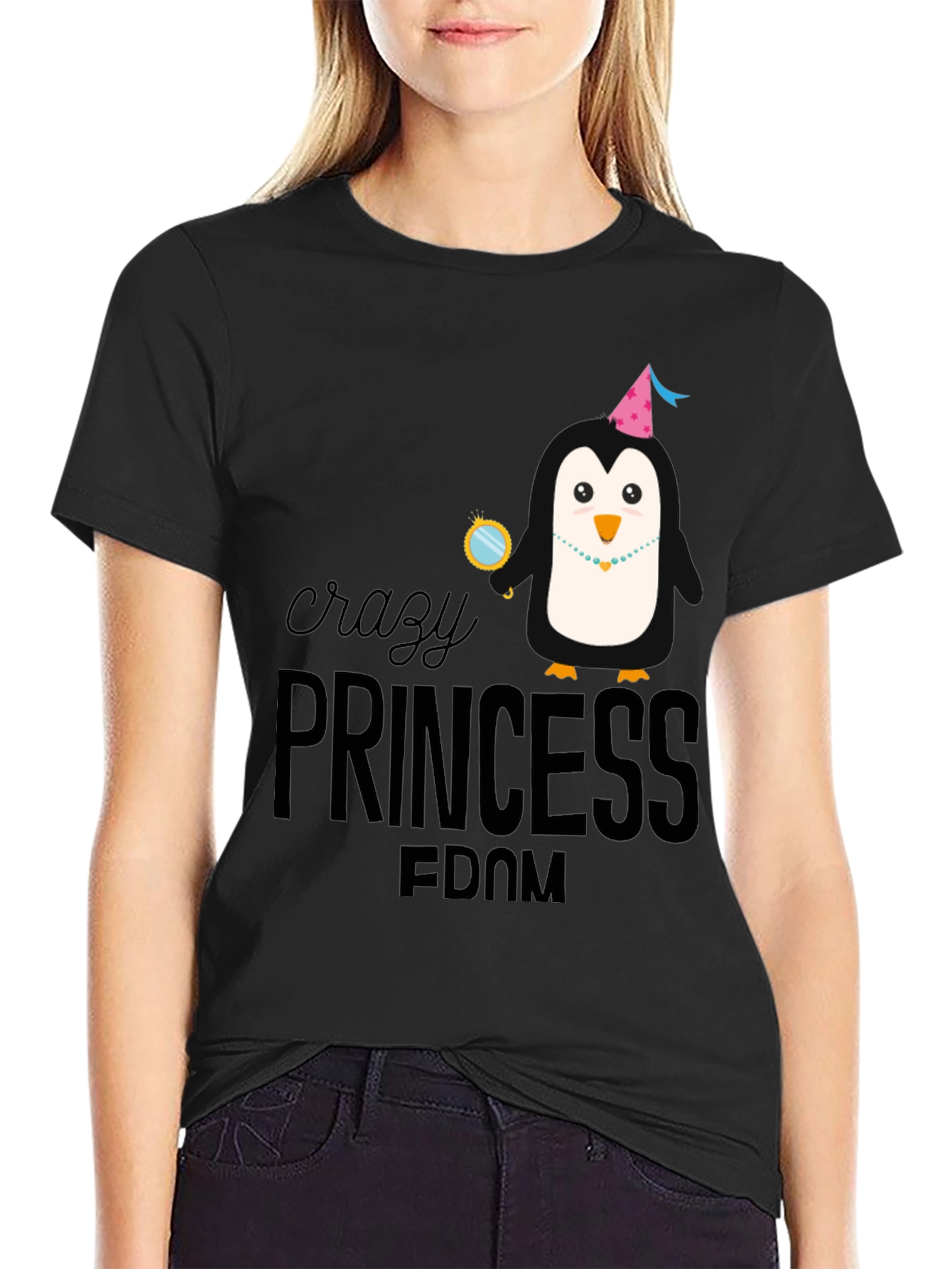 Crazy Princess Penguin T-Shirt