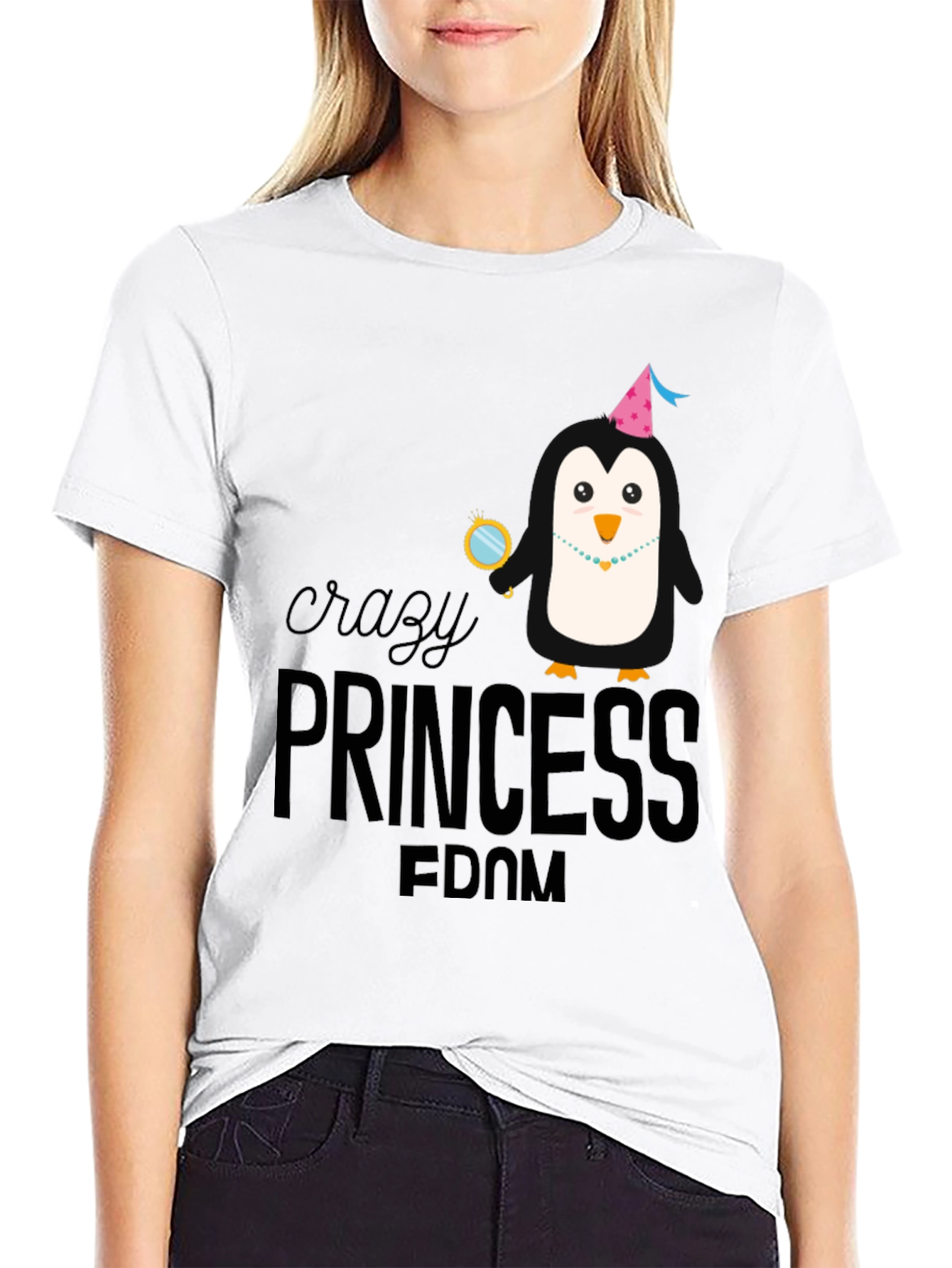 Crazy Princess Penguin T-Shirt