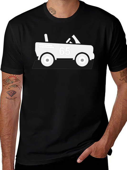 Black T-Shirt with Retro Car Graphic
