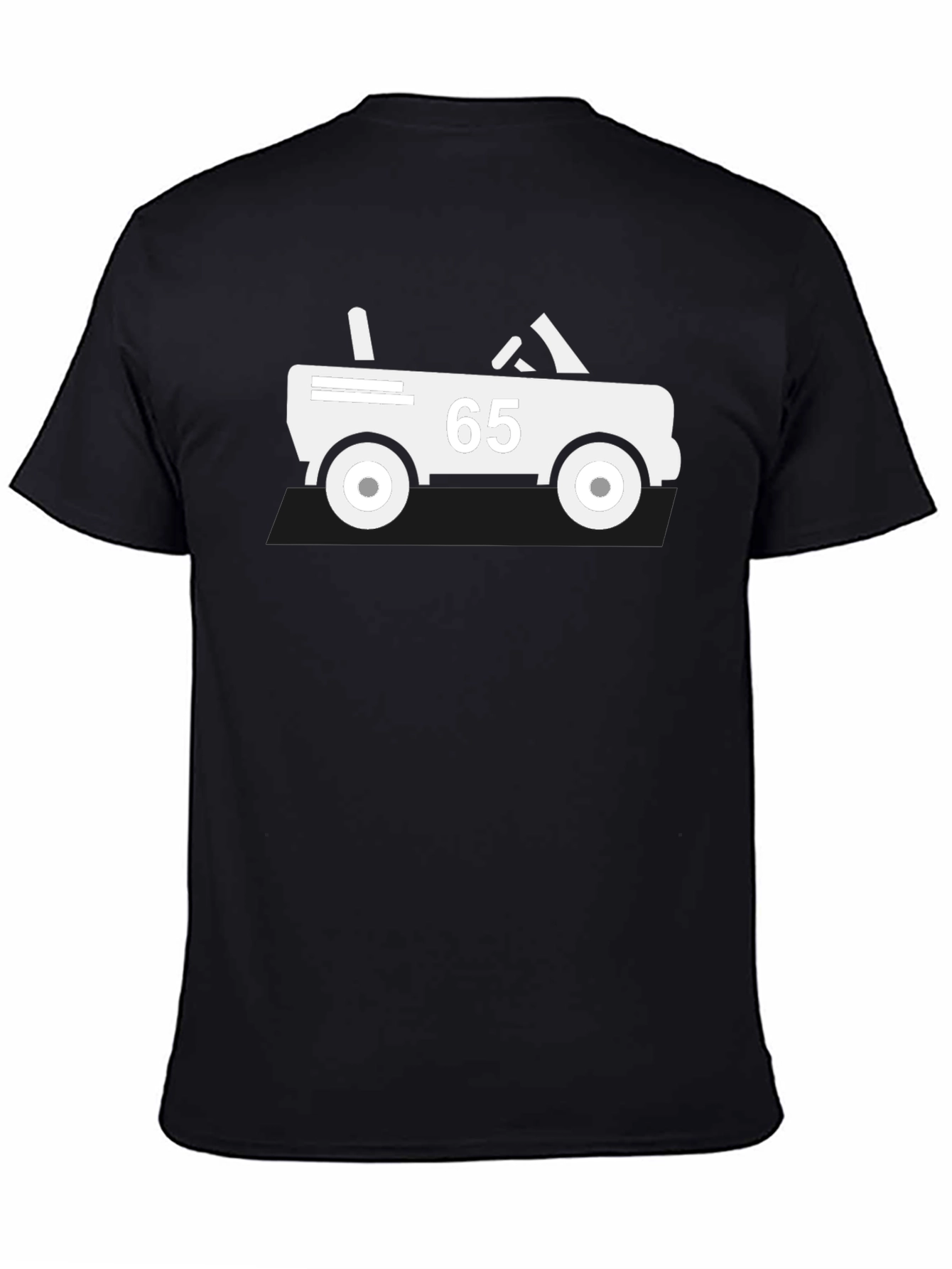 Black T-Shirt with Retro Car Graphic