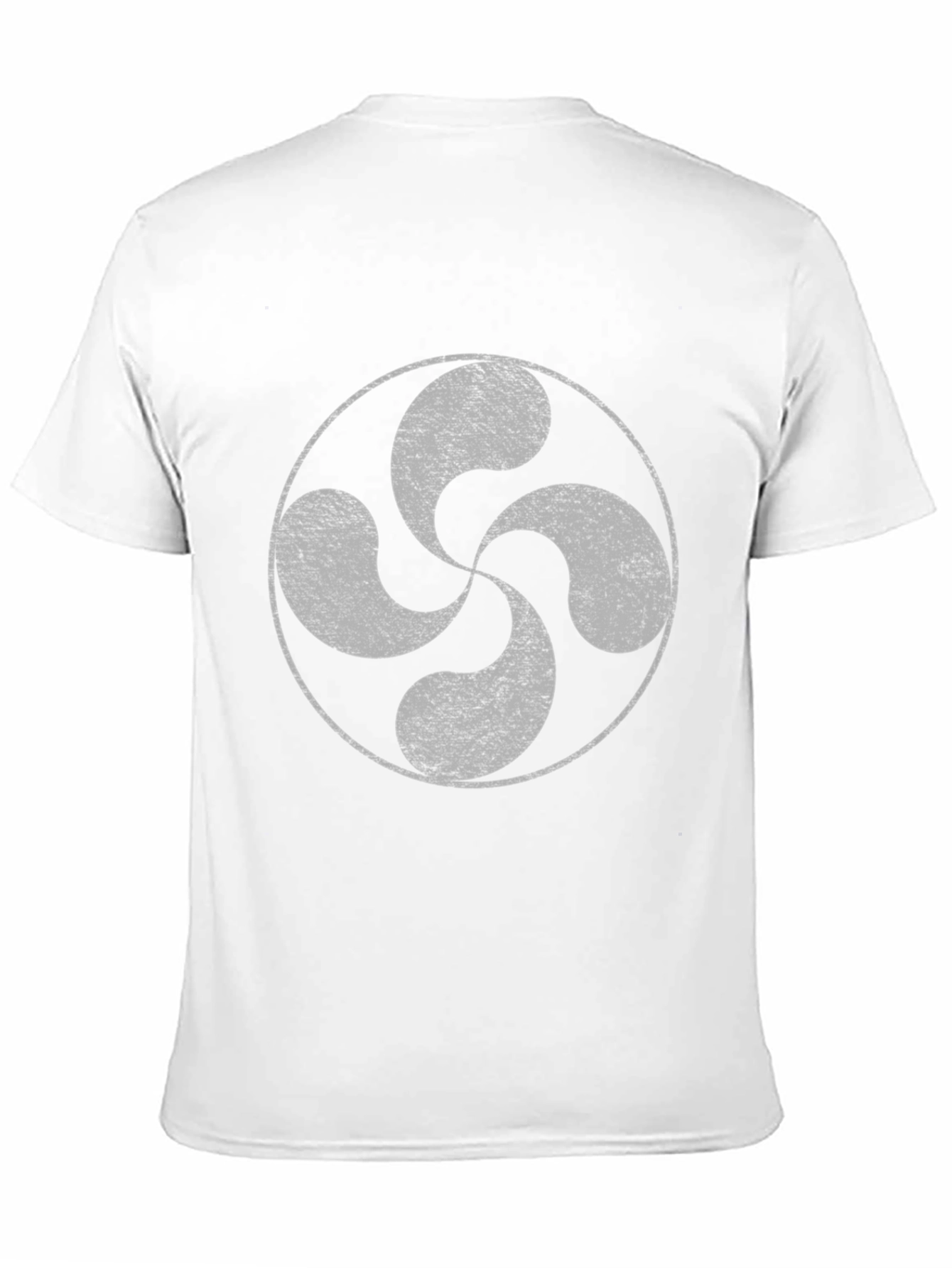 Black T-Shirt with Lauburu Basque Cross Design
