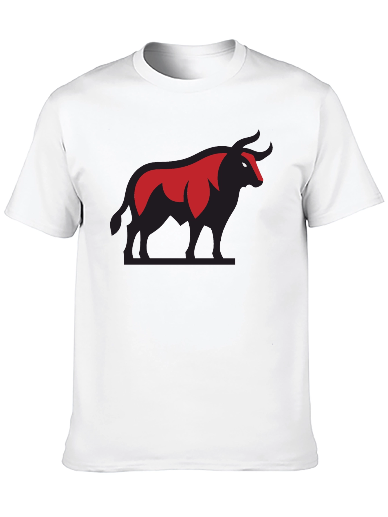 Bold Bull Graphic Tee - Black Cotton
