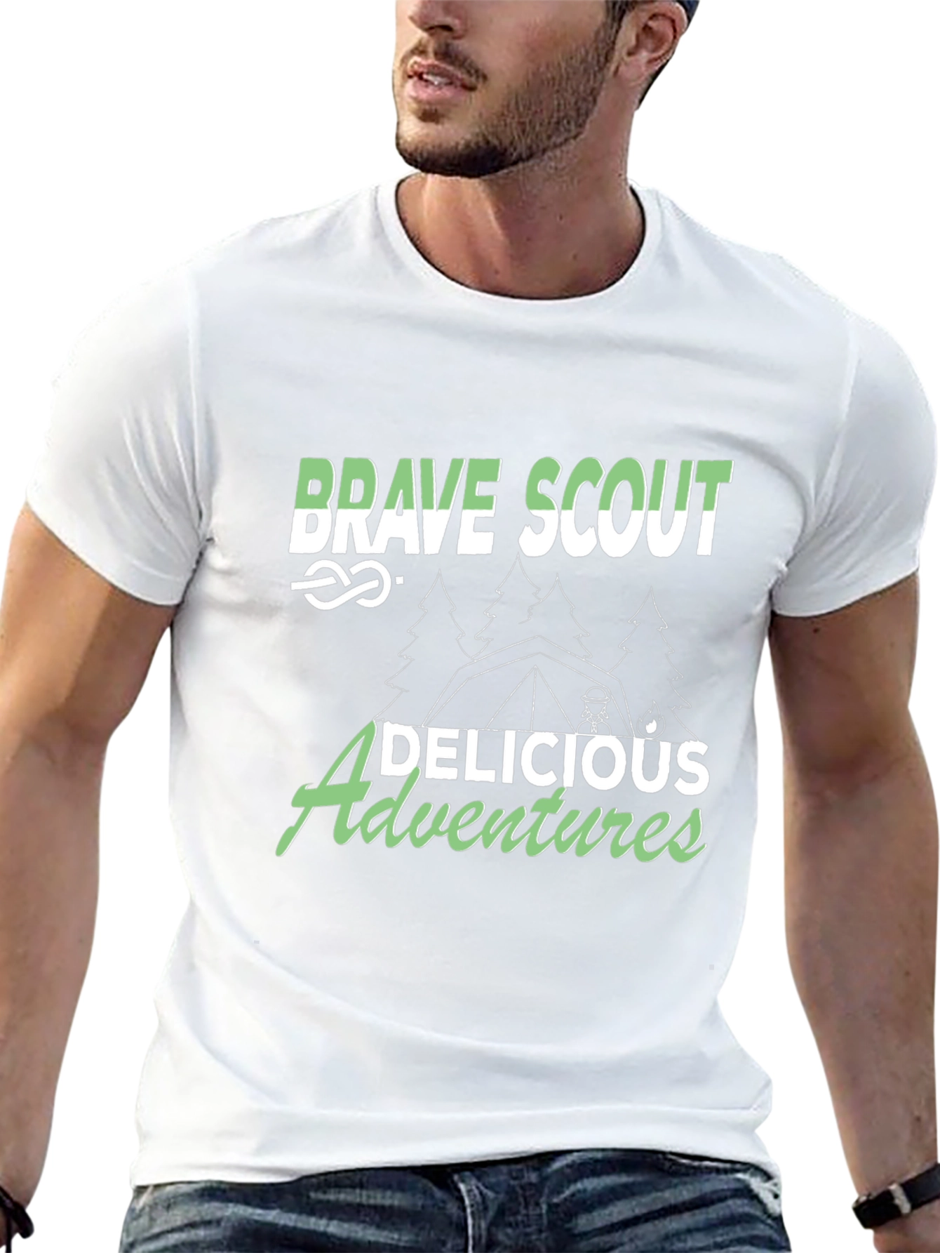 Brave Scout T-Shirt - Delicious Adventures Camping Tee