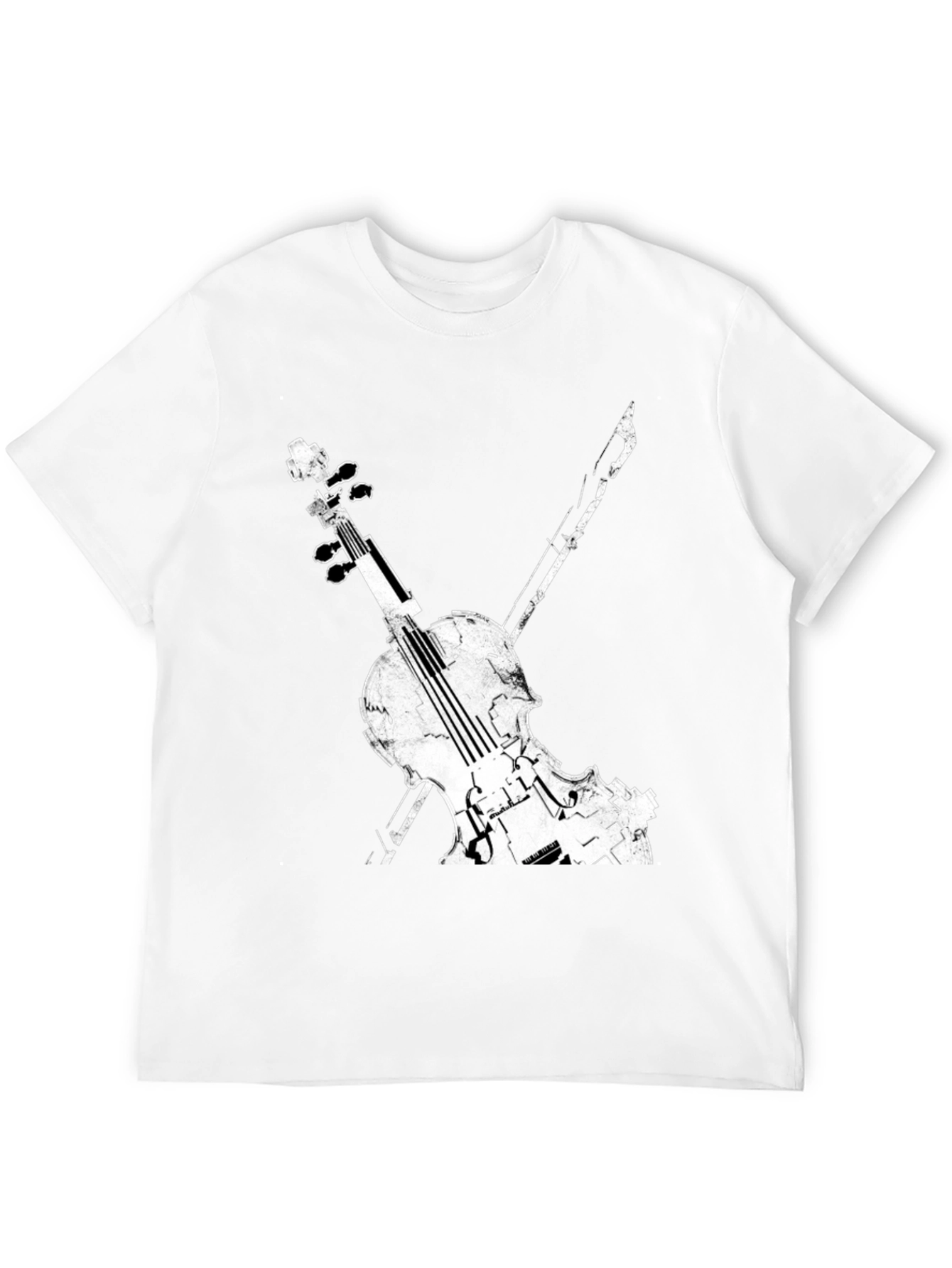 Violin Graphic Tee - Musical Instrument Shirt