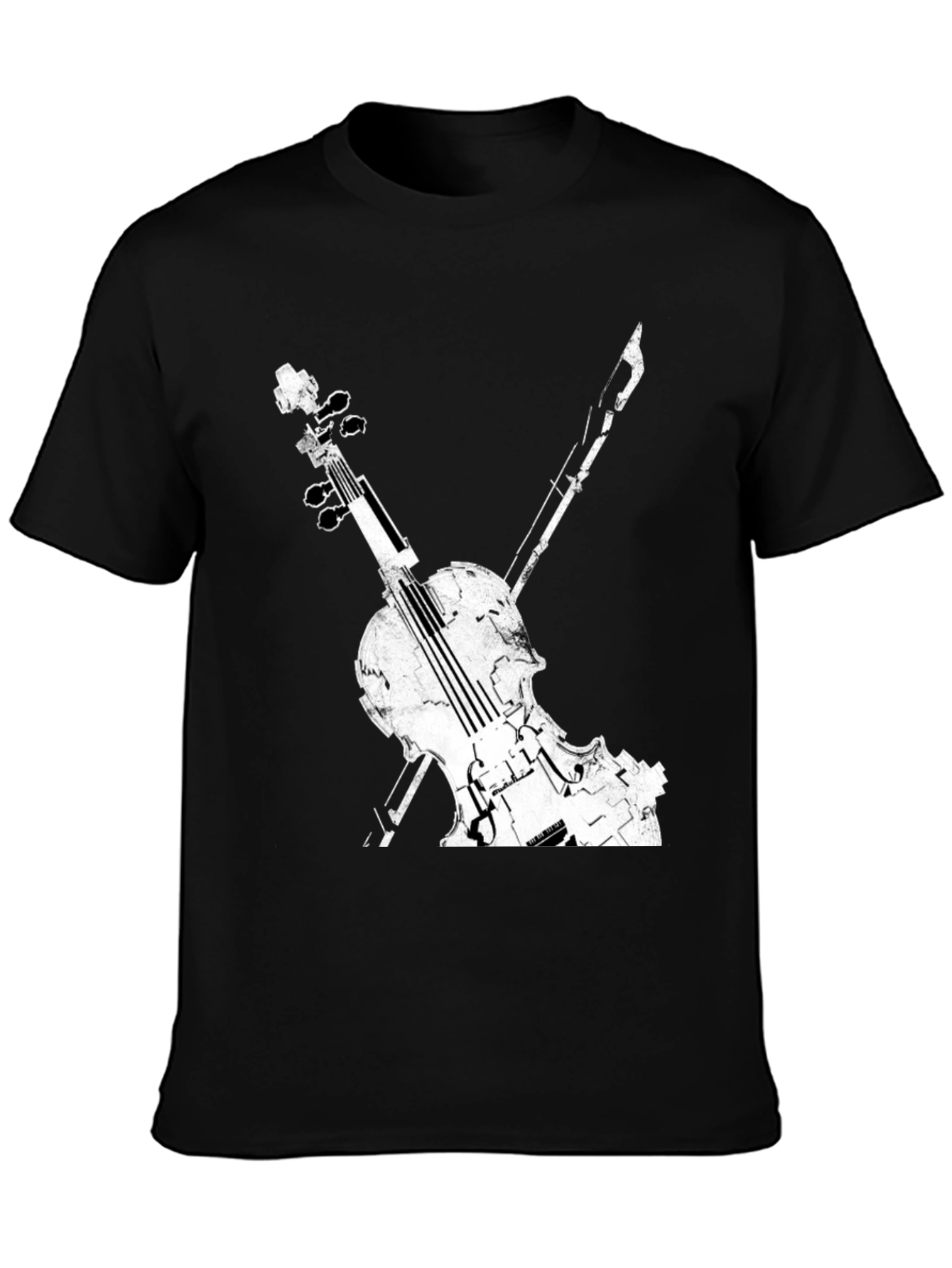 Violin Graphic Tee - Musical Instrument Shirt