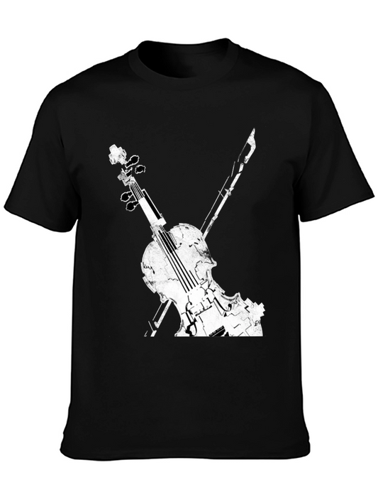 Violin Graphic Tee - Musical Instrument Shirt