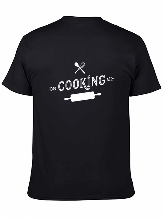 Cooking Graphic Tee - Whisk Rolling Pin Kitchen Shirt