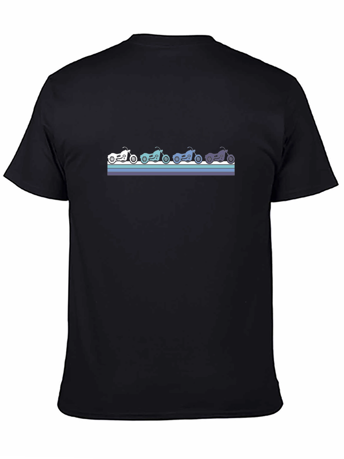 Retro Motorcycle Graphic Tee - Black